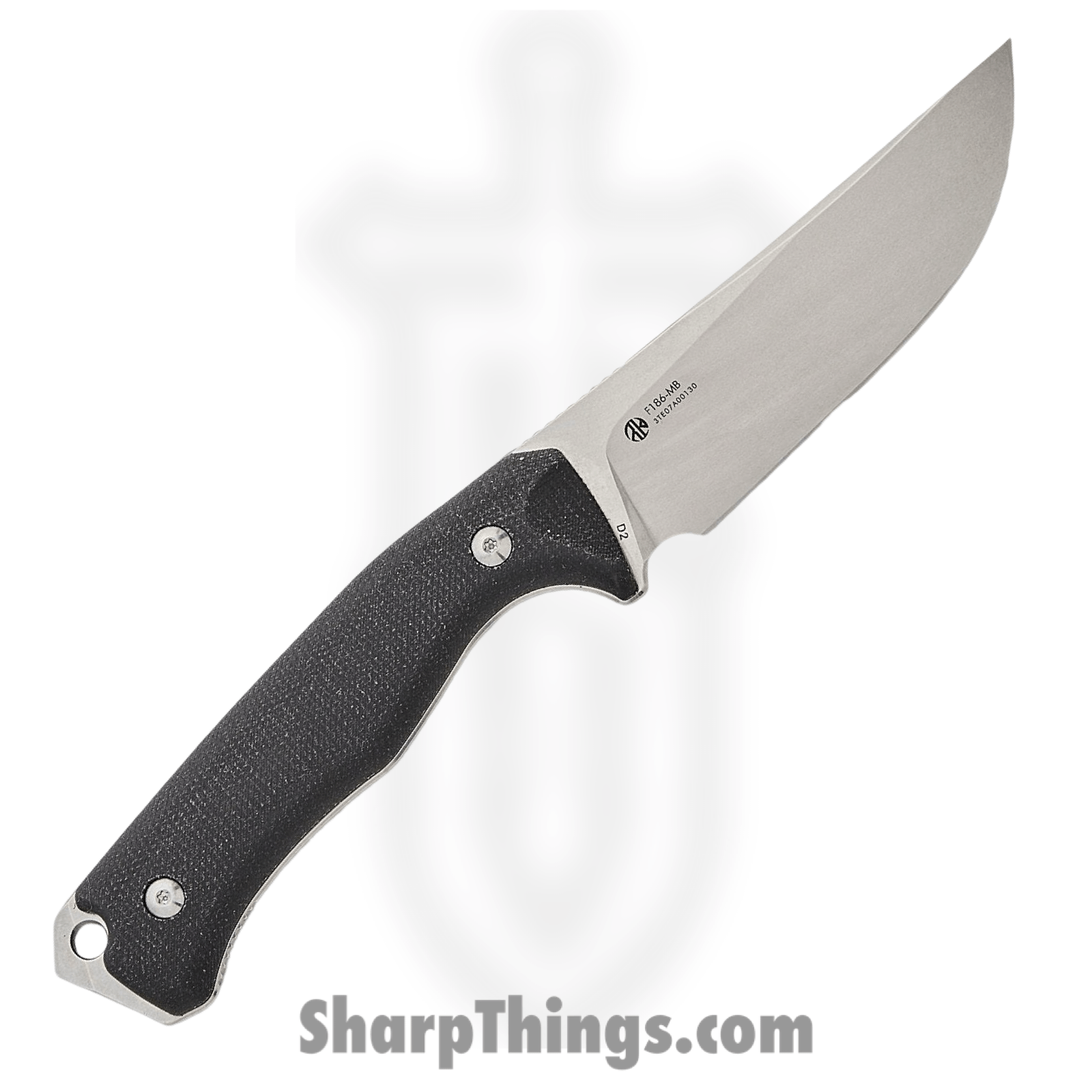 Ruike - RKEF186MB - F186 - Fixed Blade Knife - D2 Stonewash Clip Point - Micarta - Black - Image 2