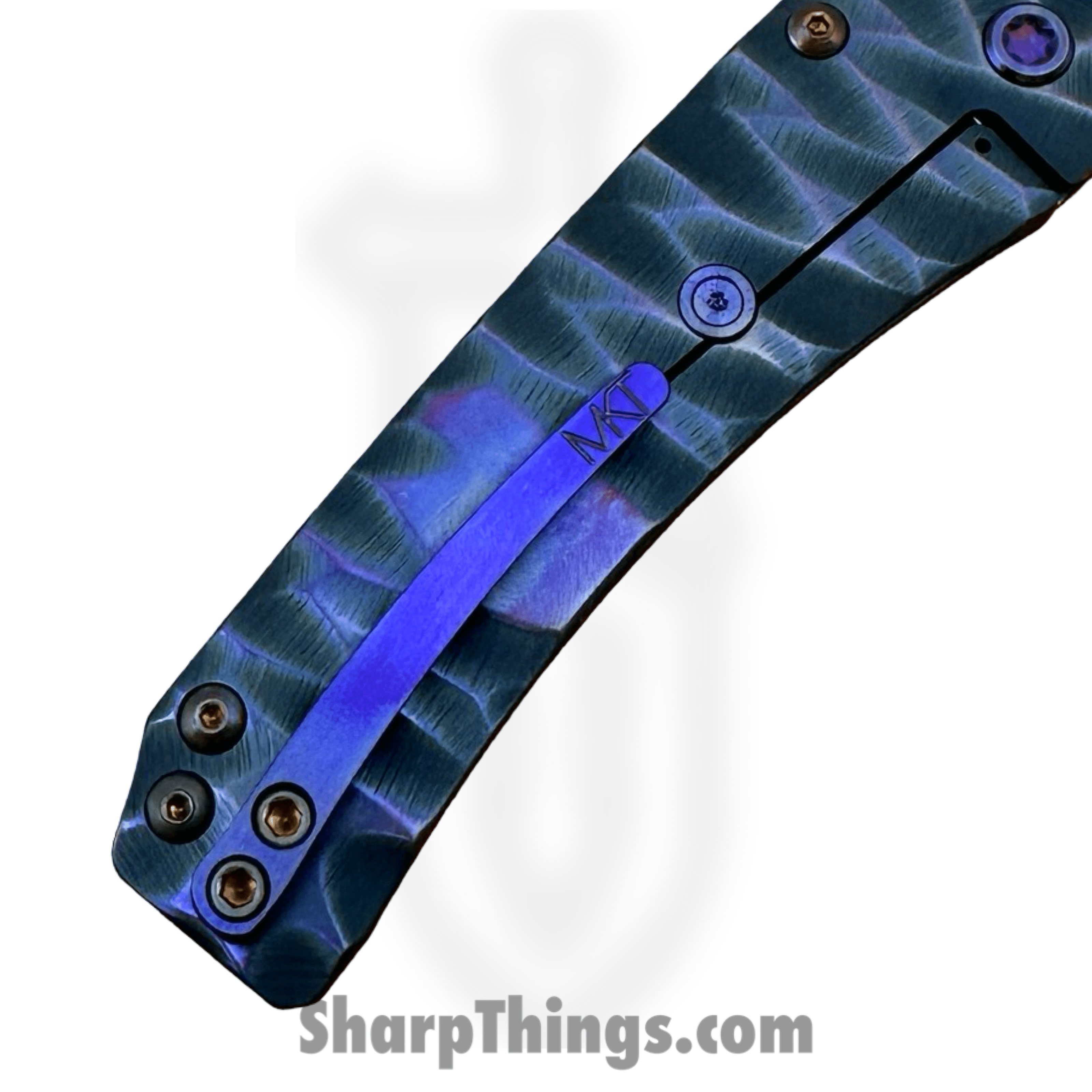 Medford Knife and Tool - 091924H - Slim Midi - Folding Knife - S45VN Coated Tanto - Titanium "Predator" - Black Violet - Image 3