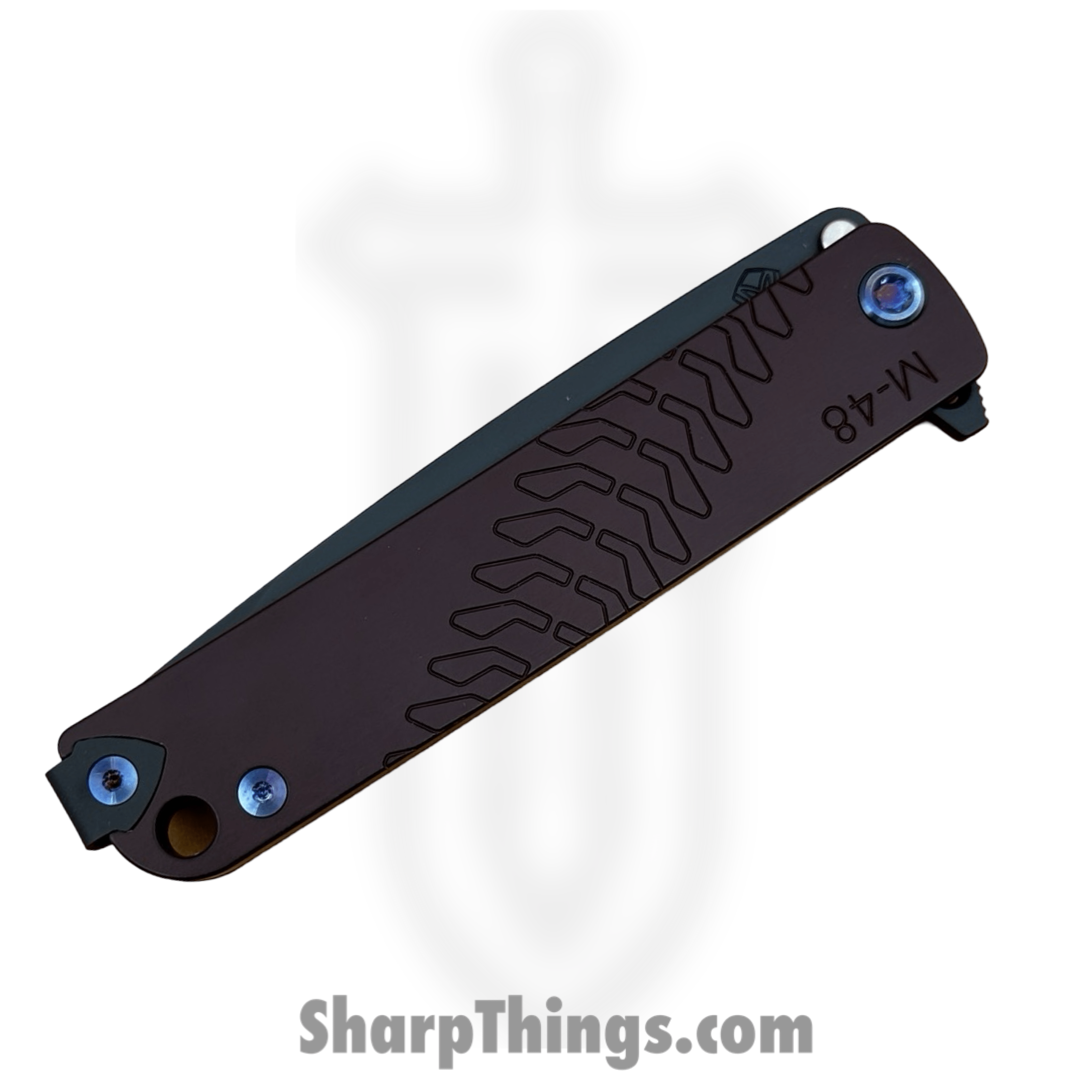 Medford Knife and Tool - 091924O - M-48 - Folding Knife - S45VN Coated Drop Point - Titanium - Red - Image 3