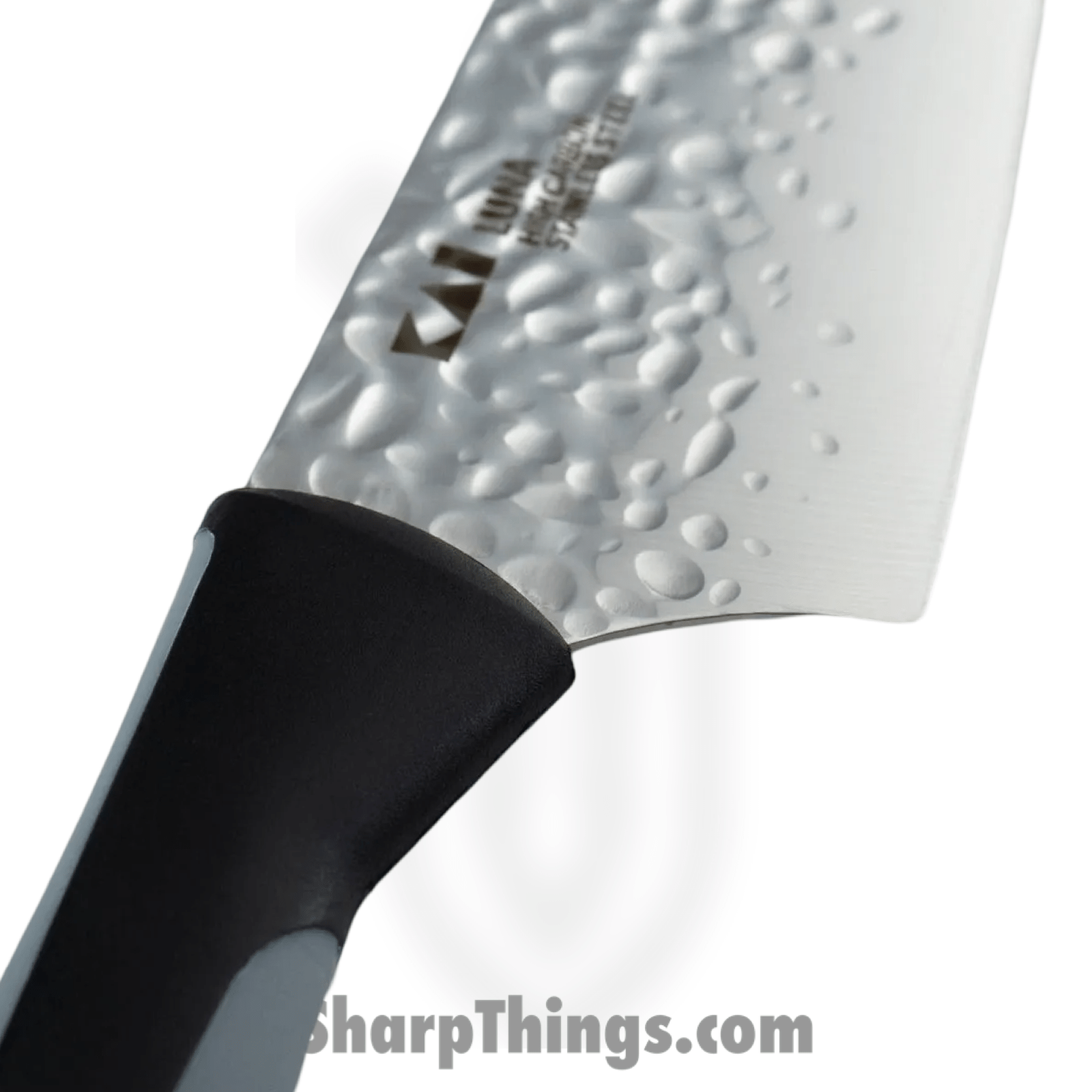 Kai - AB7064 - Luna Santoku with Sheath - Fixed Blade Knife - 1.4116 Stainless Hammered Sheepsfoot - Polymer - Black Gray - Image 3