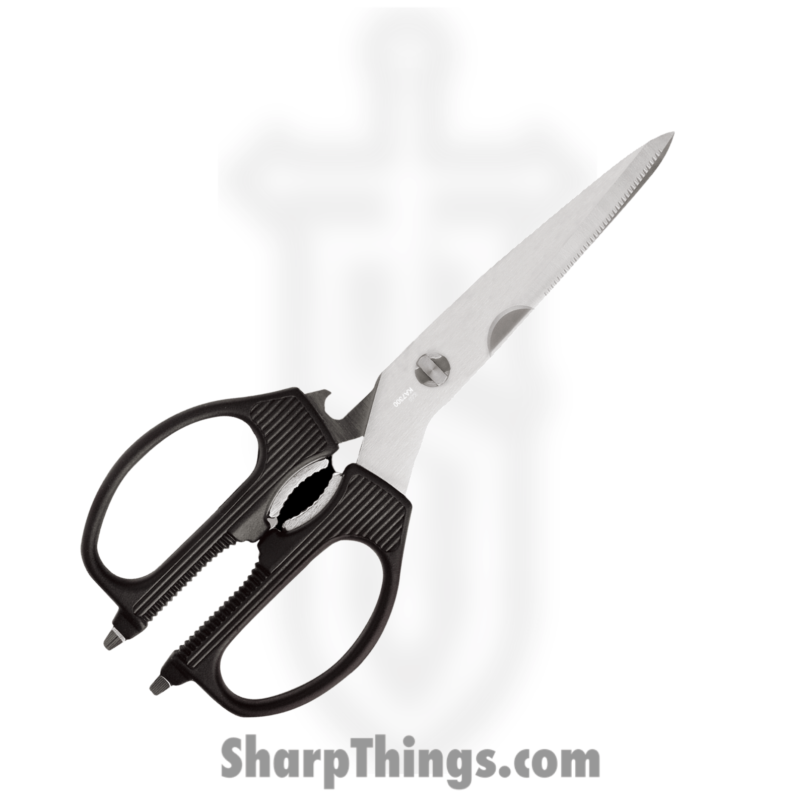 Kai - KAS7000 - 2 Pc Shear Set - 420J2 SS Satin Shear - Polymer - Black - Image 2