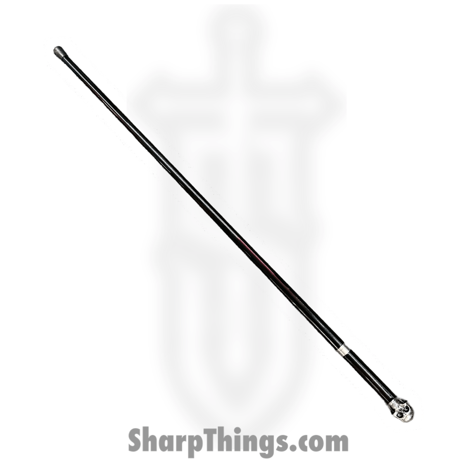 CAS Hanwei - PC2131 - Skull Sword Cane - HC SS Polished - Cast SS Fiberglass - Black - Image 2