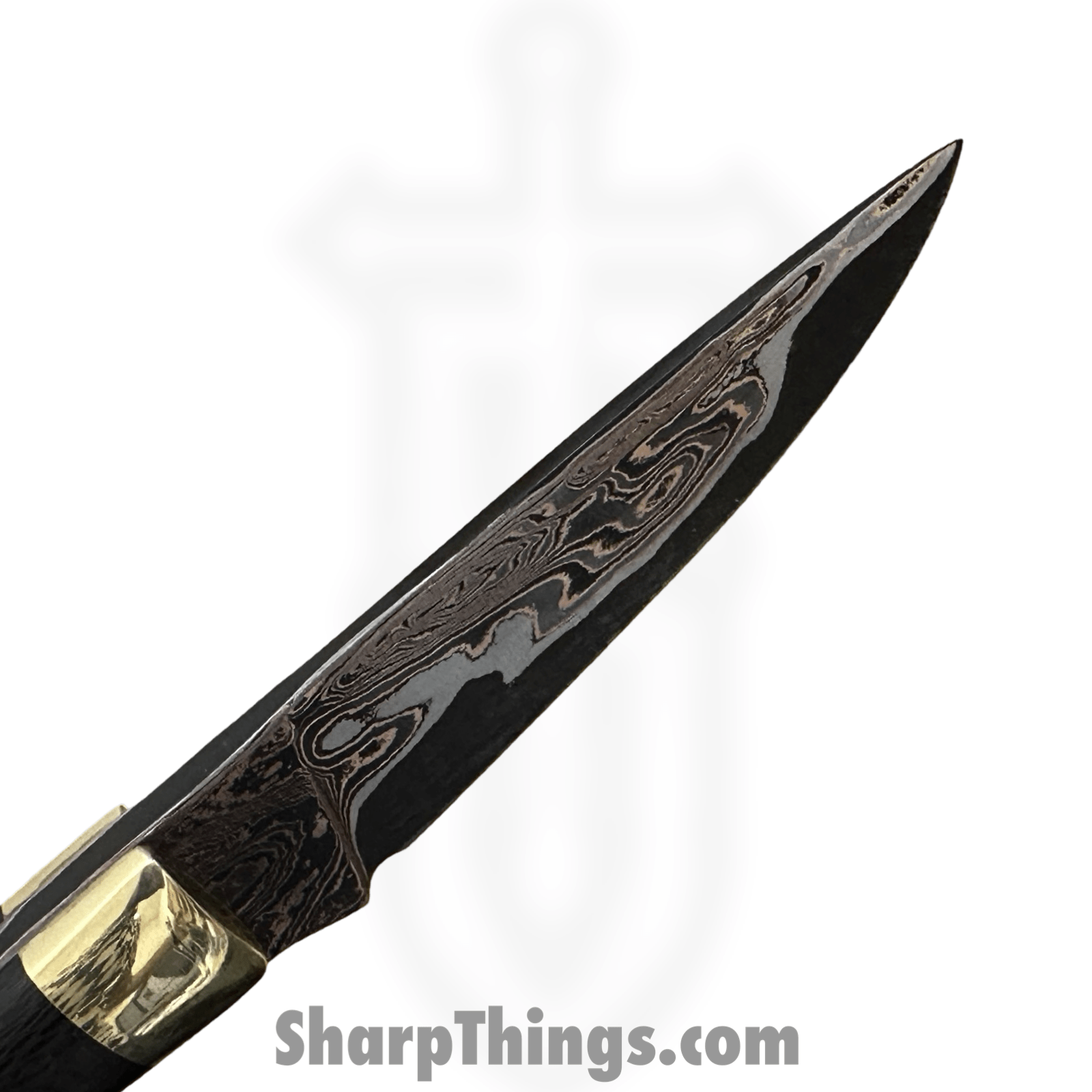 Royalty Rings Co. - RRC-Ere-01 - Erebus - Fixed Blade Knife - Baker Forge Damascus Damascus Drop Point - Carbon Fiber - Black - Image 3