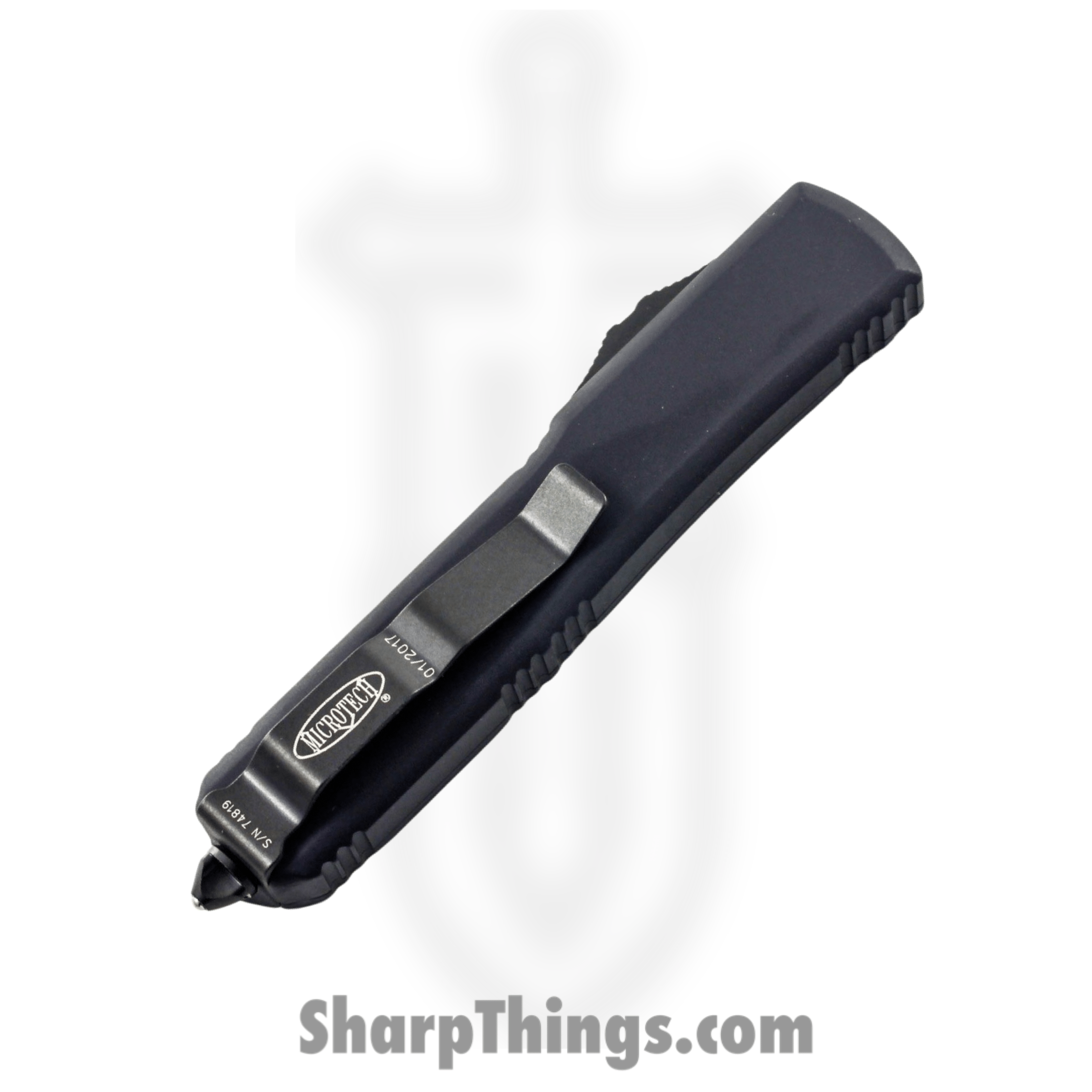 Microtech - 122-1T - Ultratech Tactical - OTF Auto - Black Dagger - 6061-T6 Aluminum - Black - Image 11