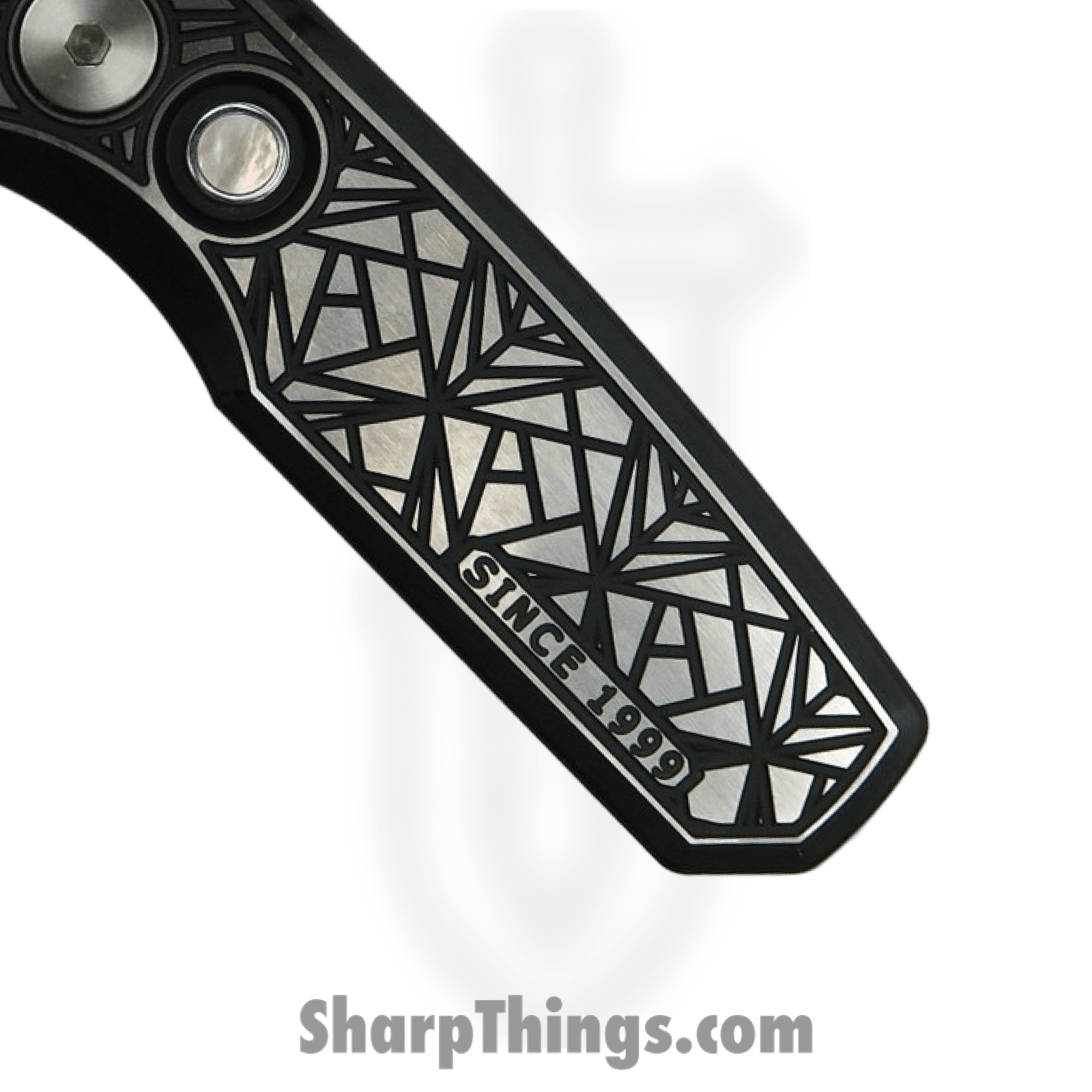 ProTech - 2024 Runt Custom 004 - Runt 5 "Since 1999" Custom - Automatic Knife - CPM MagnaCut Two Tone Reverse Tanto - 17-4 Steel - Black|Silver - Image 2