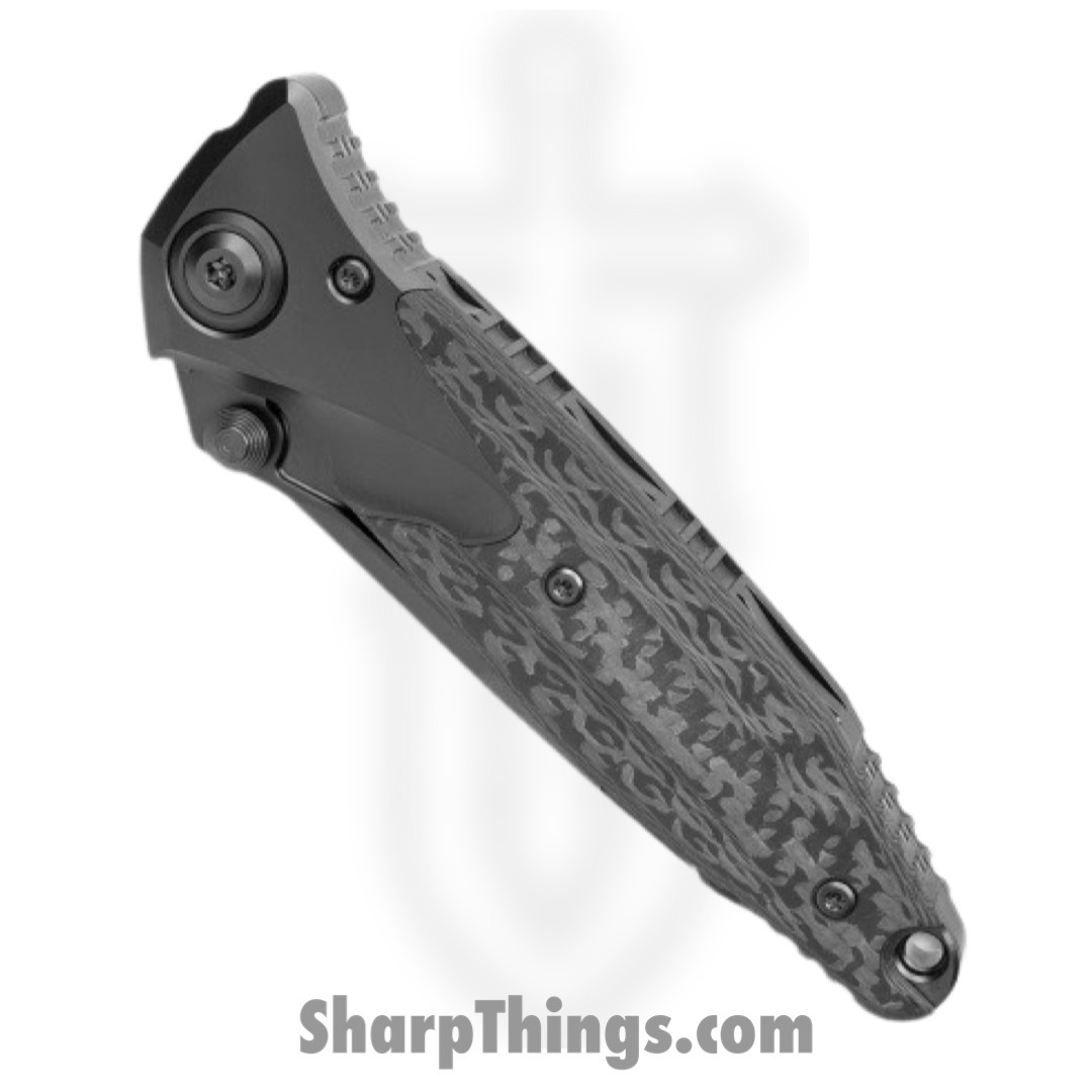 Microtech - 261-1DLCTCFTI - Socom Bravo Signature Series - Folding Knife - M390 Coated Tanto - Titanium/CF - Black - Image 5