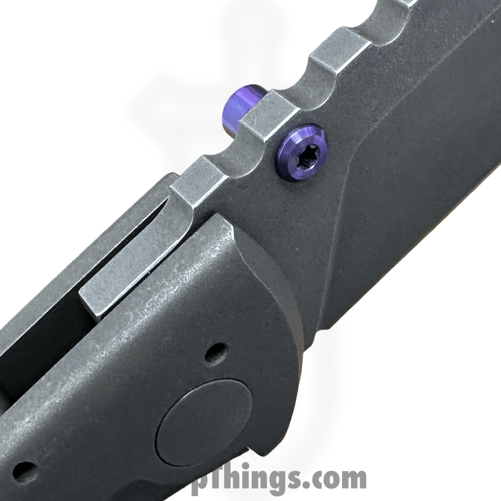 Chaves Custom - CC2014REND - Custom 1.5 Hybrid Rendencion Framelock - Folding Knife - CPM-3V Drop Point - Titanium Handle - Stonewash - Image 7