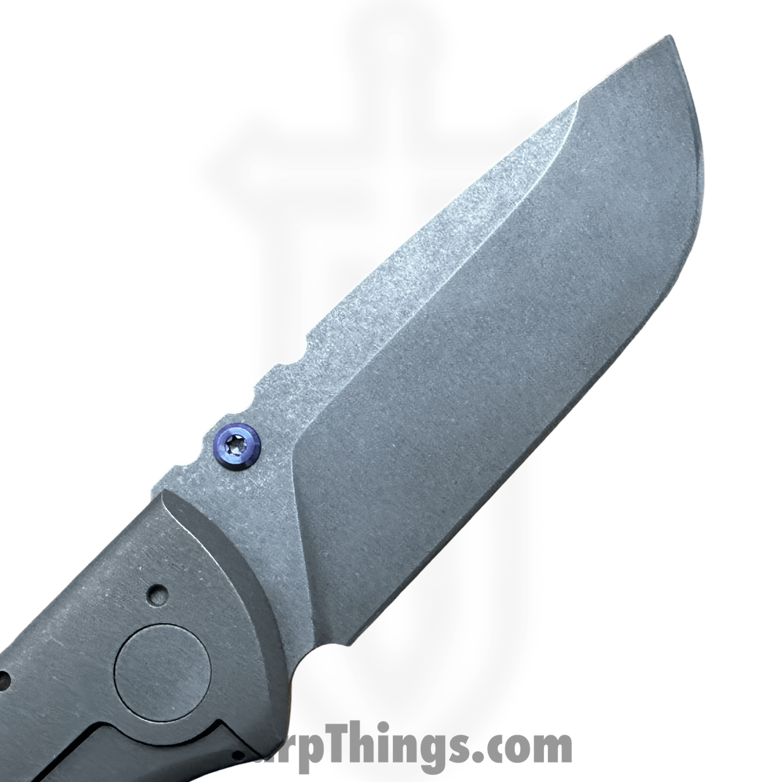 Chaves Custom - CC2014REND - Custom 1.5 Hybrid Rendencion Framelock - Folding Knife - CPM-3V Drop Point - Titanium Handle - Stonewash - Image 17