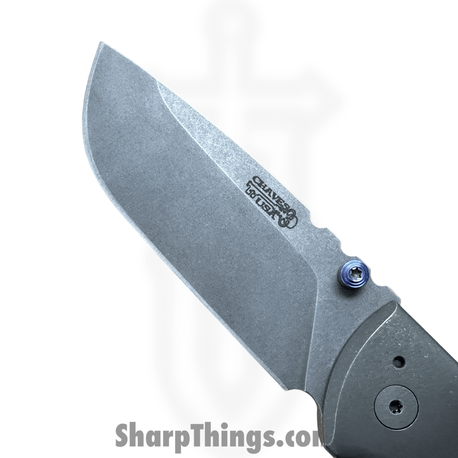 Chaves Custom - CC2014REND - Custom 1.5 Hybrid Rendencion Framelock - Folding Knife - CPM-3V Drop Point - Titanium Handle - Stonewash - Image 16