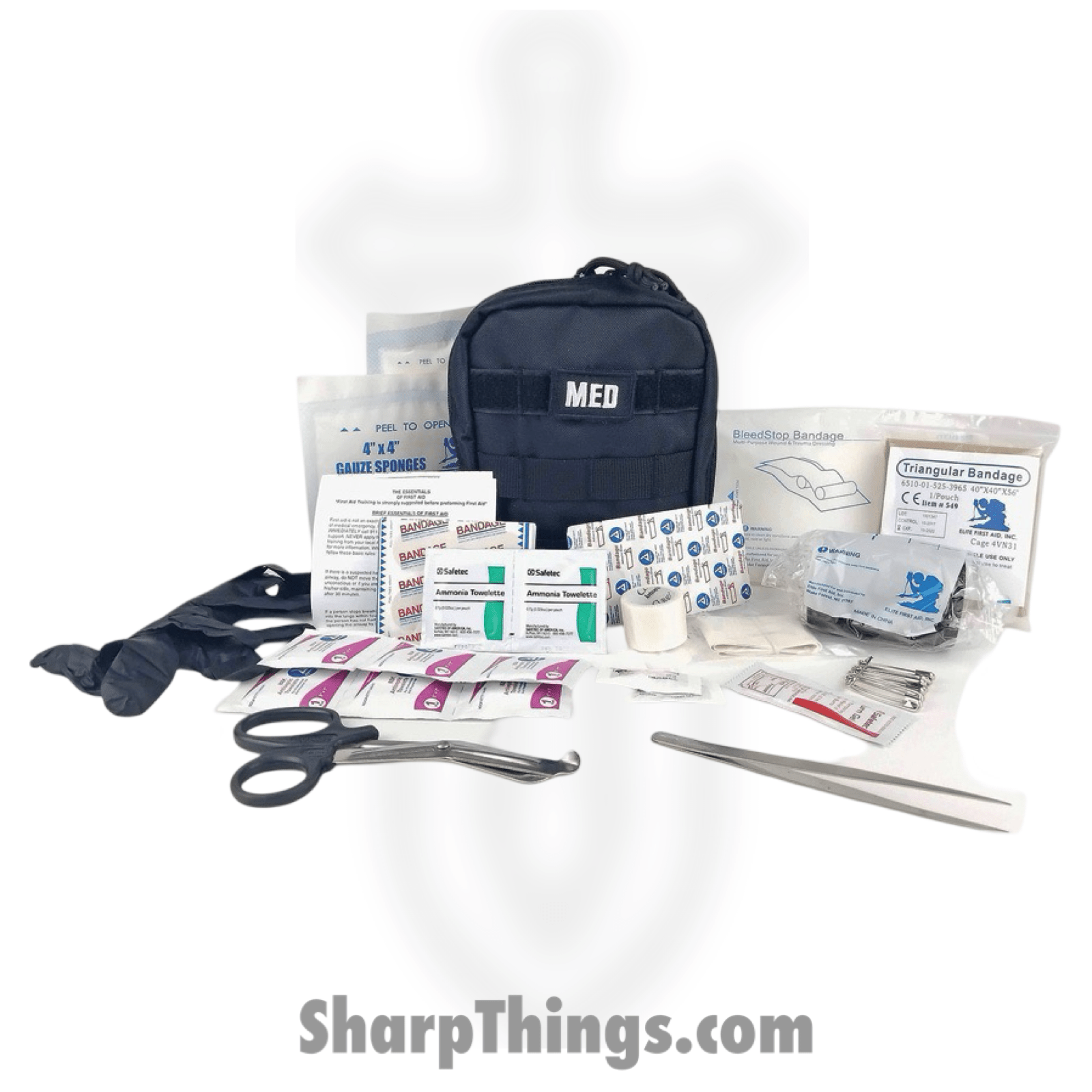 Elite First Aid - FA142BK - Tactical Trauma Kit 1 - Nylon - Black - Image 3