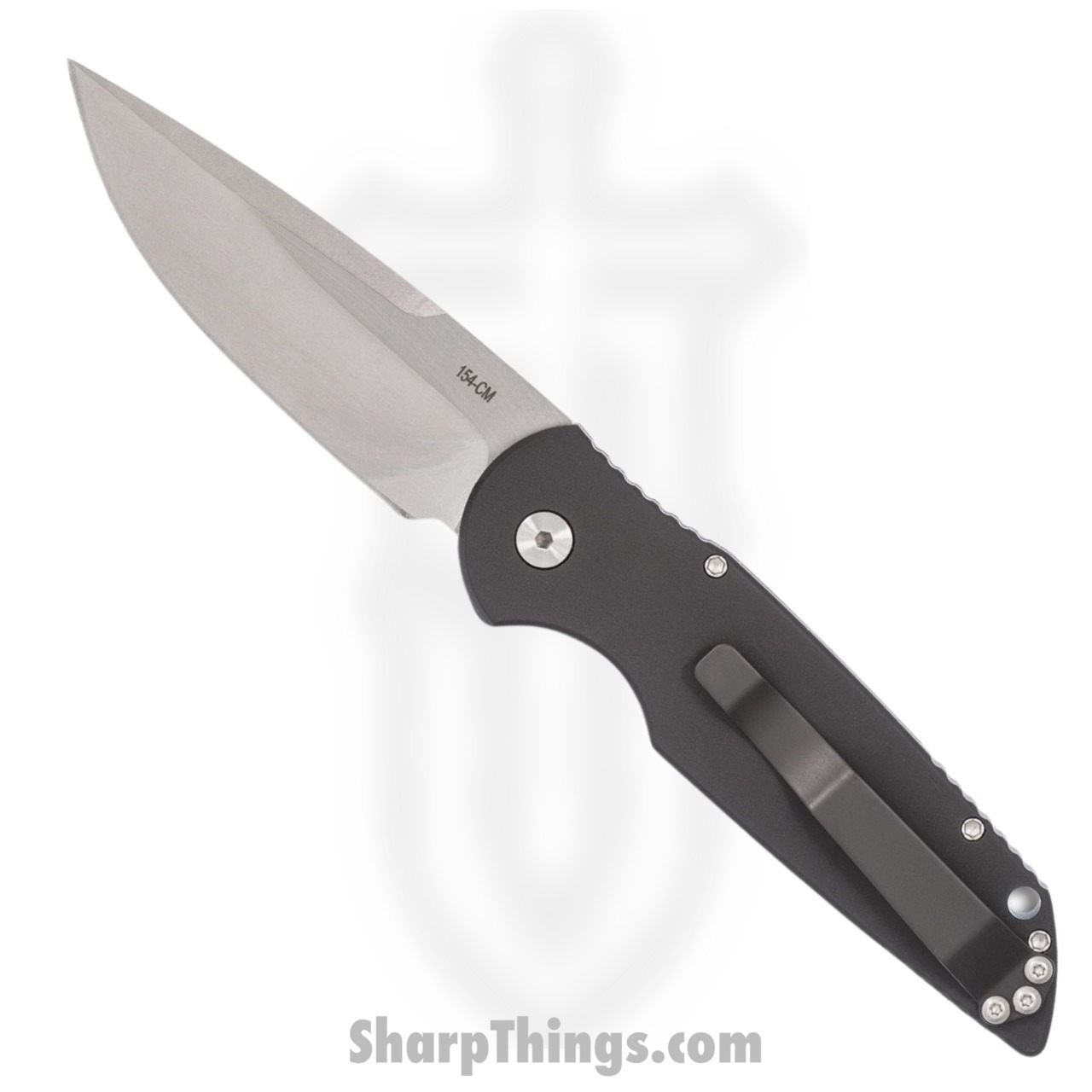 ProTech - TR-3 L-1 - Tactical Response 3 Left Handed - Automatic Knife - 154CM Stonewash Clip Point - 6061-T6 Aluminum Grooved - Black - Image 14