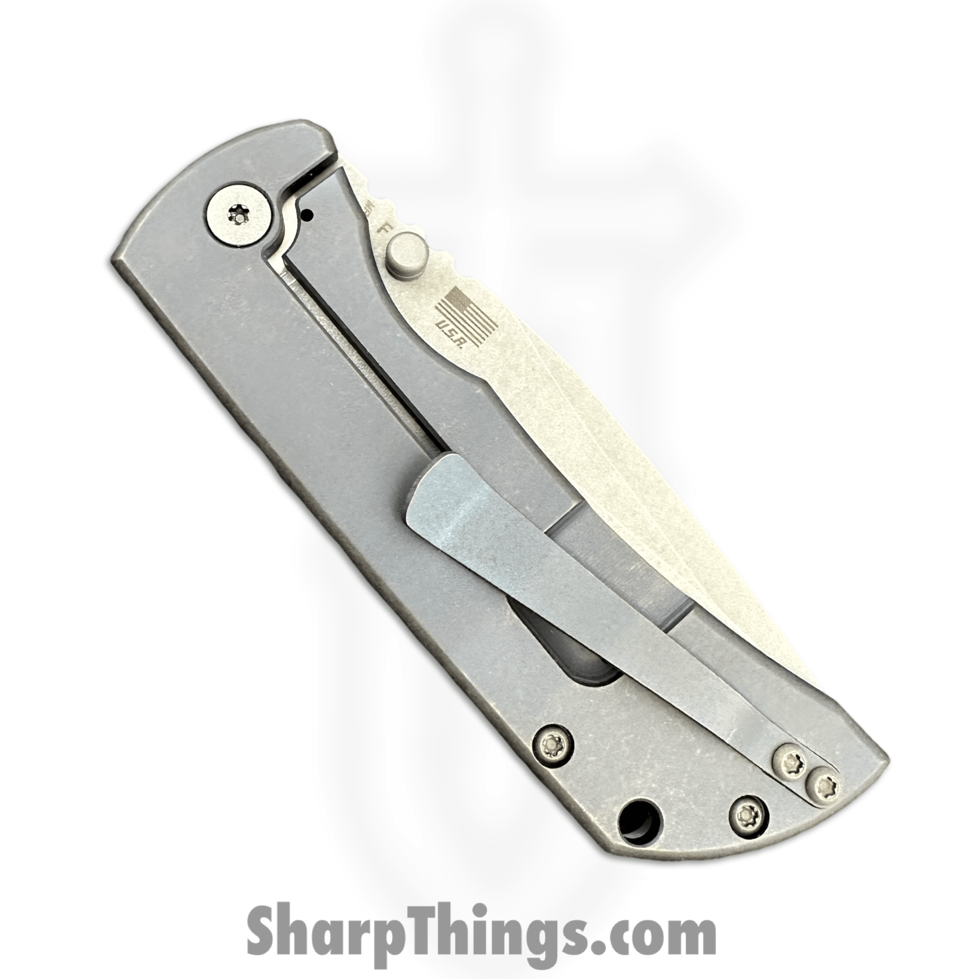 McNees - MAC23.5AtBlBz - MAC 2 3.5 - Folding Knife - CPM MagnaCut Stonewash Clip Point - Titanium - Atomic Blue/Bronze - Image 3