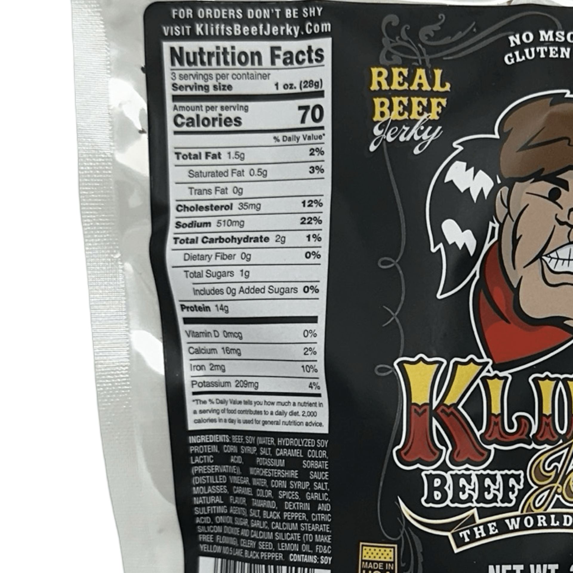 Kliff's - KBJ-PEPP - Peppered Beef Jerky - 3oz - Image 3