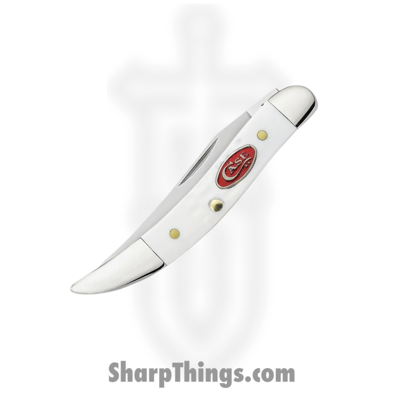 Case Cutlery - CA60180 - Small Texas Toothpick - Folding Knife - Tru-Sharp™ Stainless Polished Clip Point - Jigged Synthetic - White - Image 3