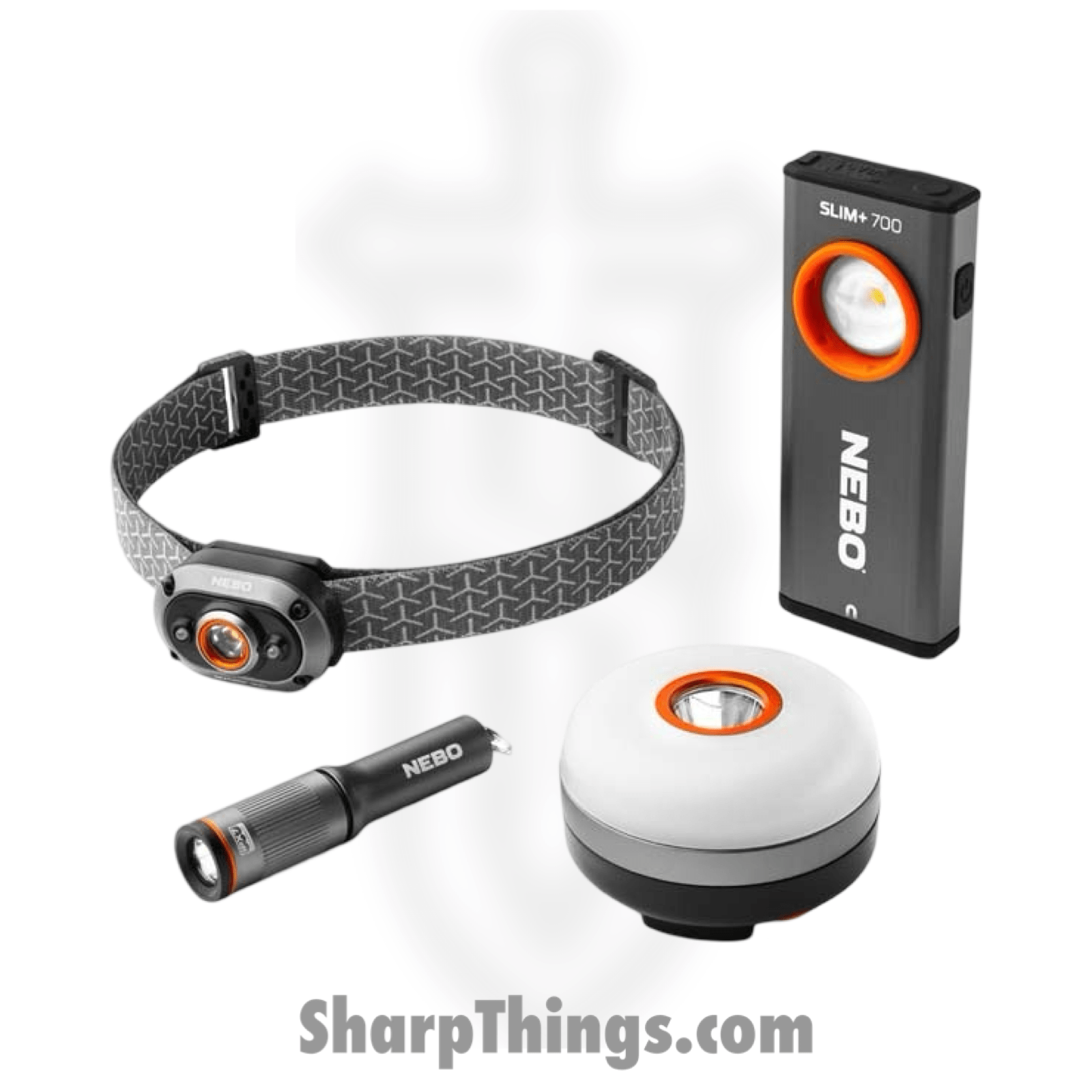 Nebo - NEB-BND-0008 - Preplite Combo - 4 light set - Grey/Orange