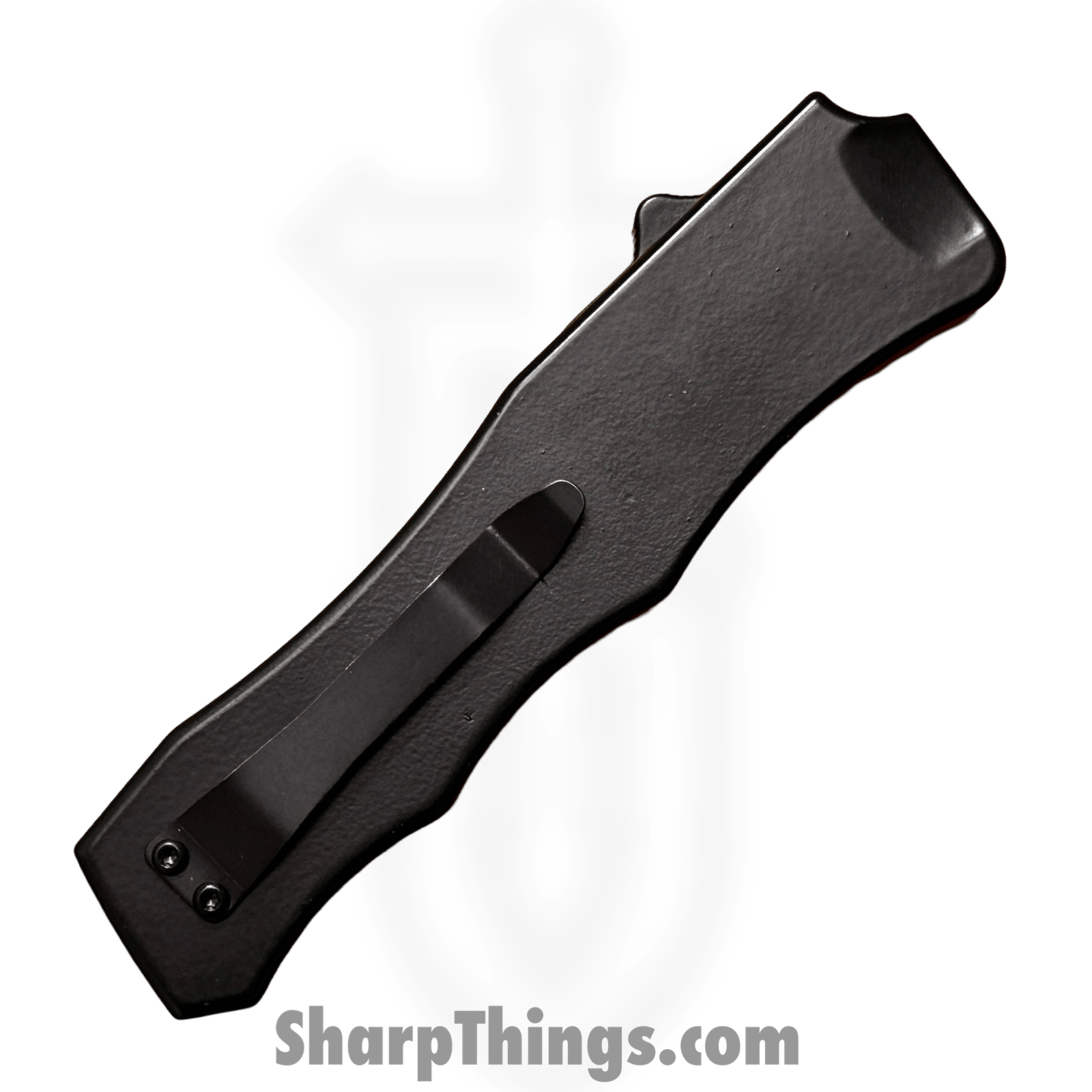 PTC - A1 - OTF Auto - Stainless Two Tone Drop Point - Aluminum CF Insert - Black - Image 5