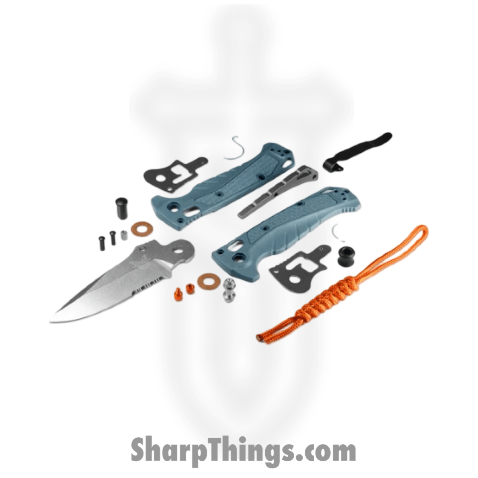 Benchmade - 18065S - Mini Adira - Folding Knife - CPM MagnaCut Stonewash Drop Point P/S - Grivory - Depth Blue - Image 4