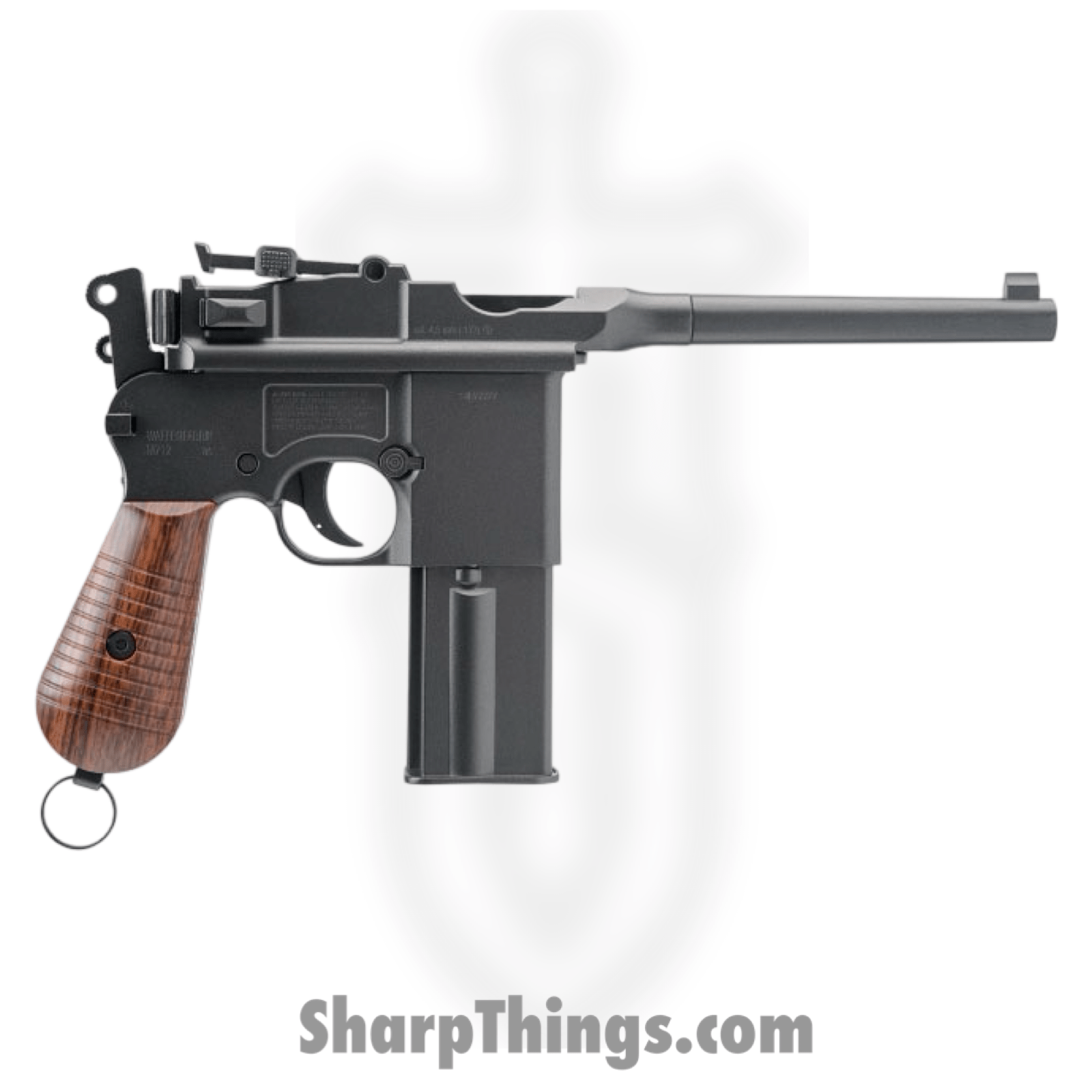 Umarex - 2251807 - Legends M712 Broomhandle - .177 Full Auto Co2 BB - Metal - Black - Image 3