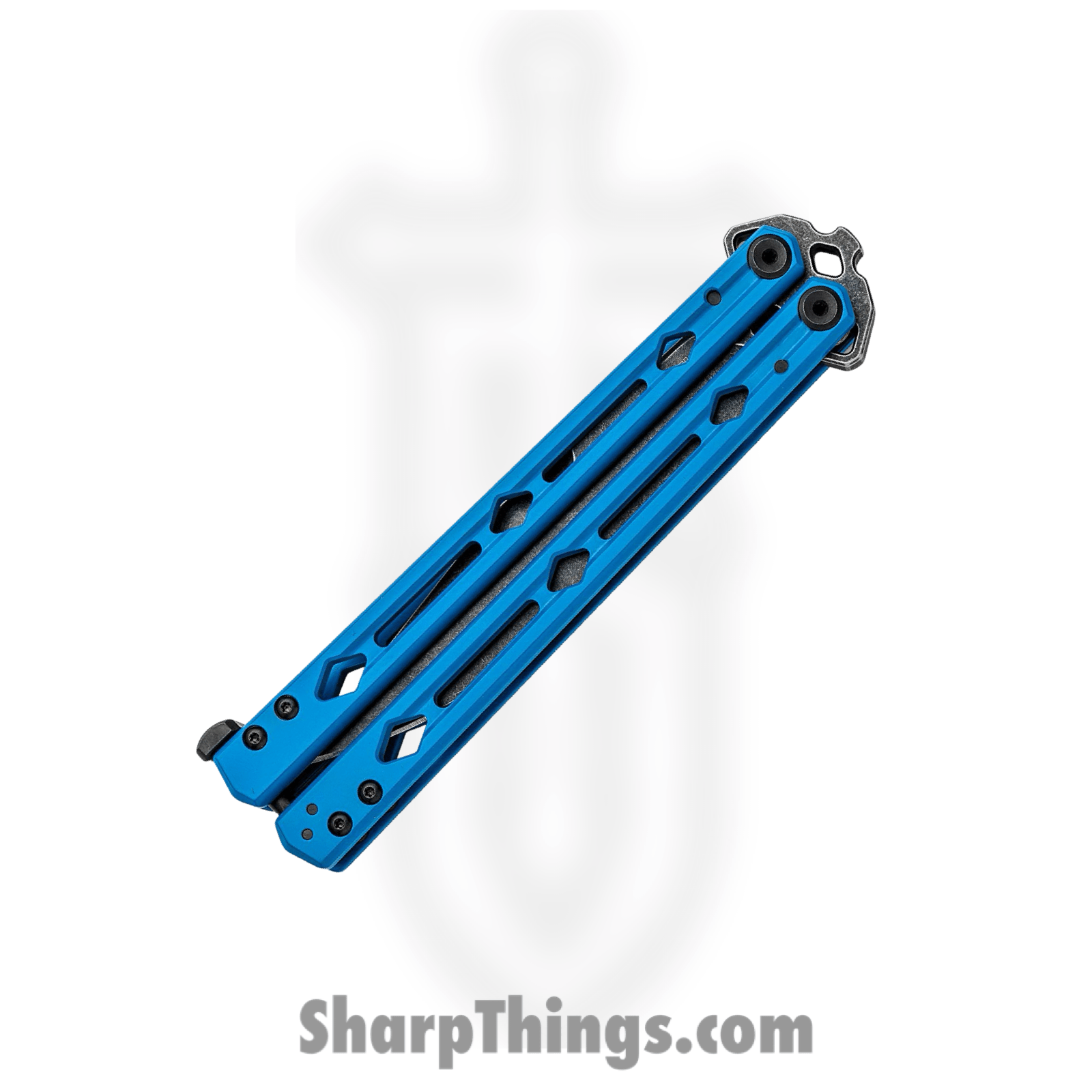 Kershaw - KS5150BLUBW - Lucha - Balisong - 14C28N Blackwash Clip Point - Stainless Steel - Blue - Image 5