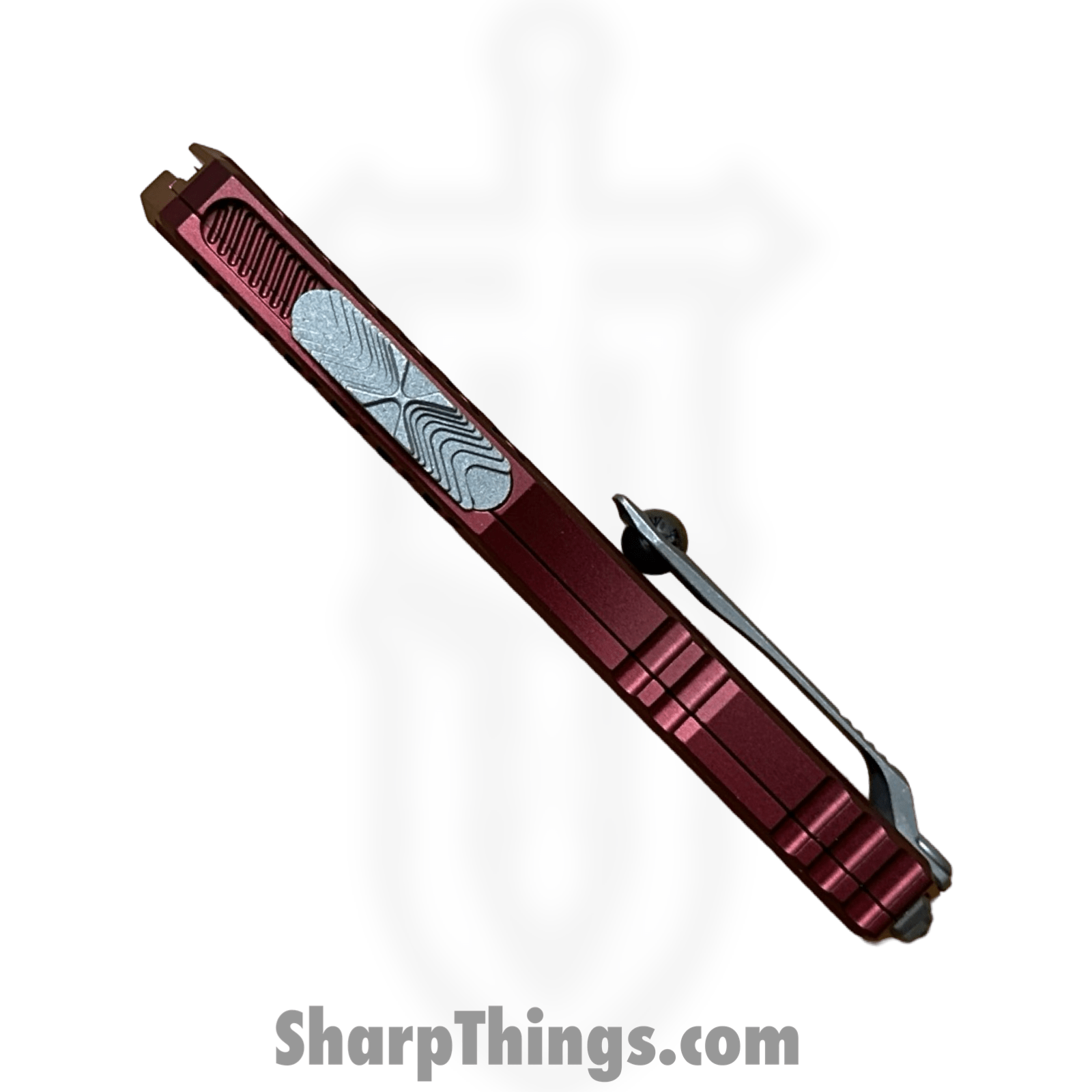Microtech - 1242-10APMR - Cypher II - OTF Auto - M390MK Apocalyptic Dagger - Aluminum - Merlot - Image 6