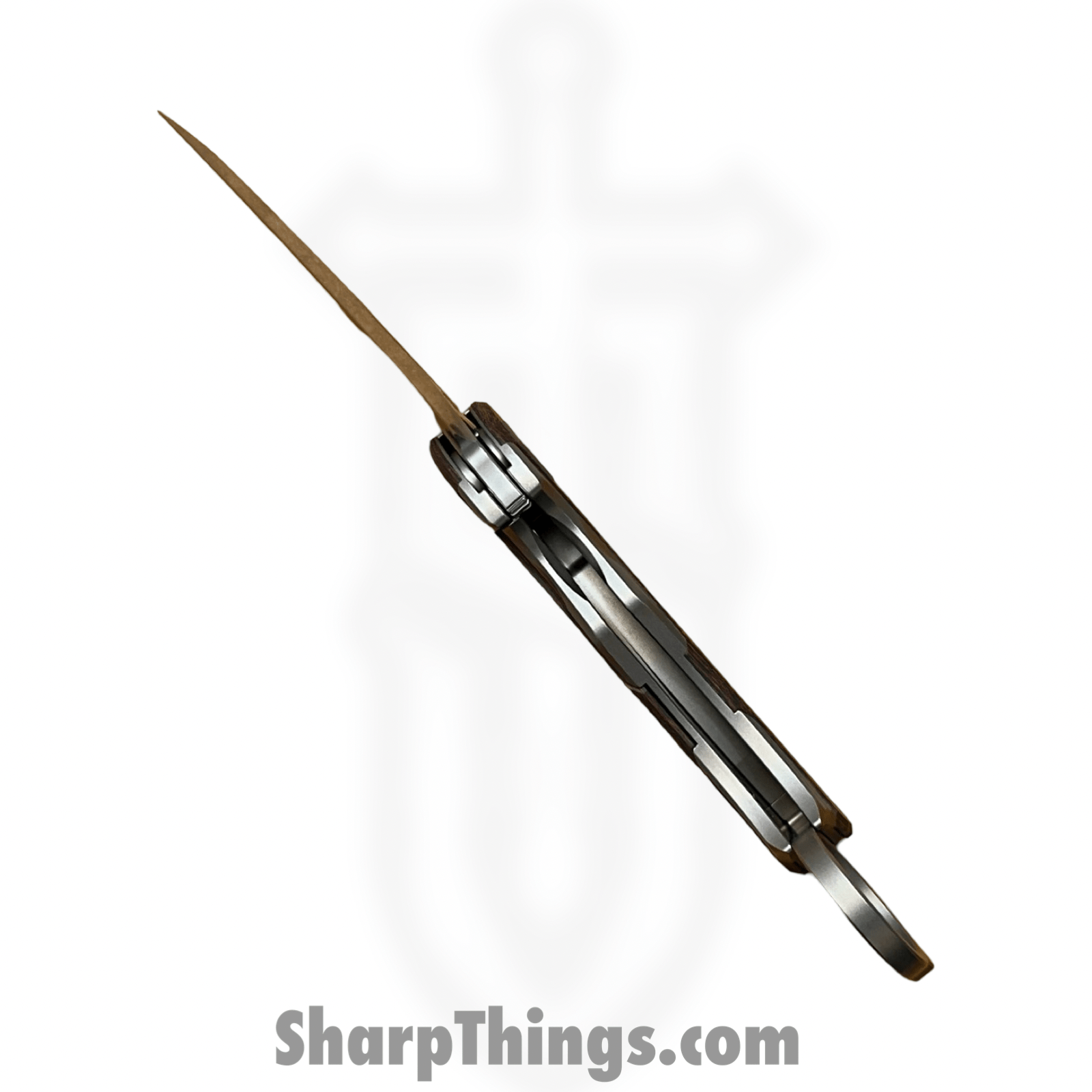 Poikilo Blade - PBTDPSW - Thorny Devil - Folding Knife - Bohler M398 Pearlescent Stonewash Hawksbill - Titanium Fat Carbon Fiber Inlays - Red - Image 13