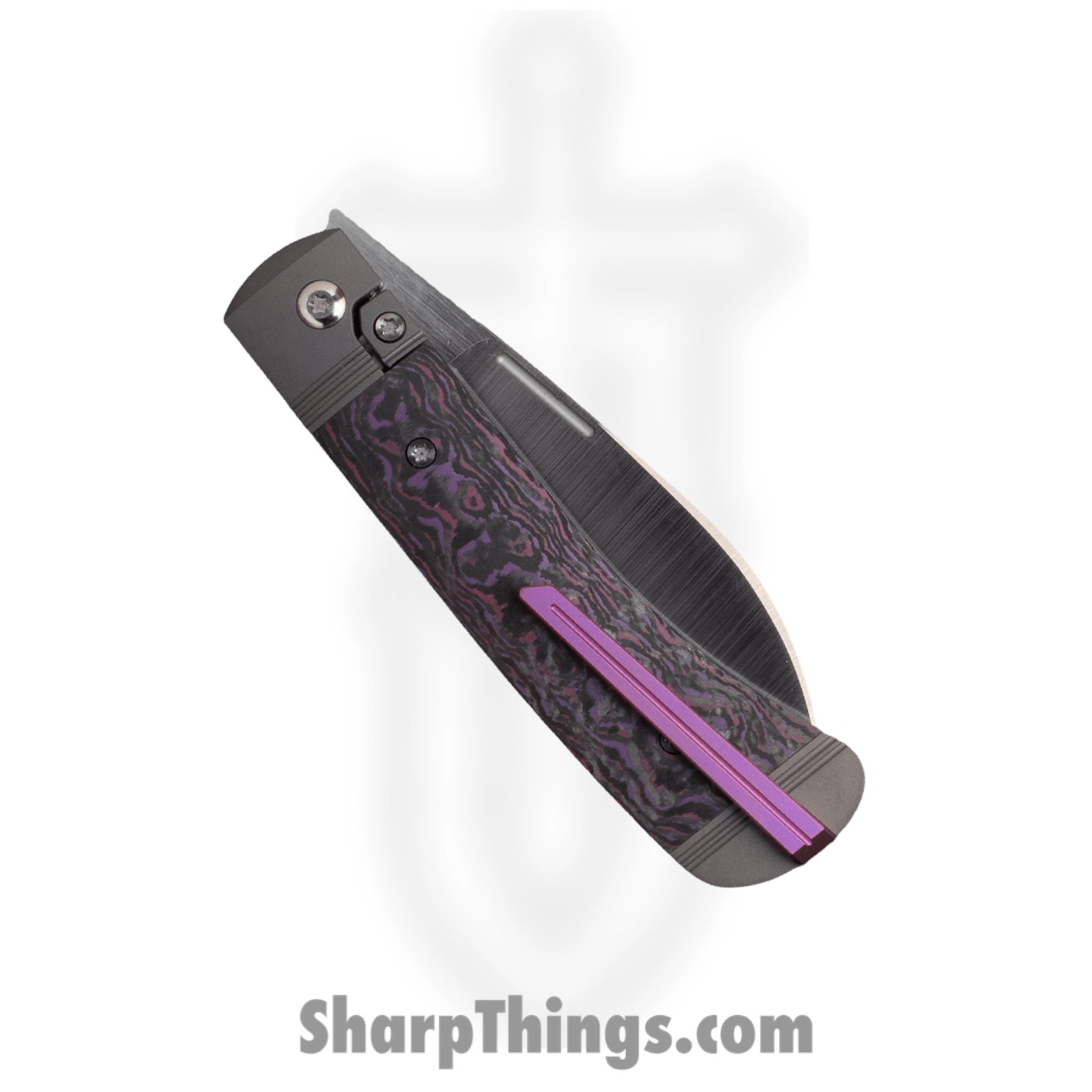Jack Wolf Knives - DIAMO-01-FC-PUR-HAZ - Diamondback Jack - Folding Knife - S90V Satin Sheepsfoot - Fat Carbon - Purple Haze - Image 2