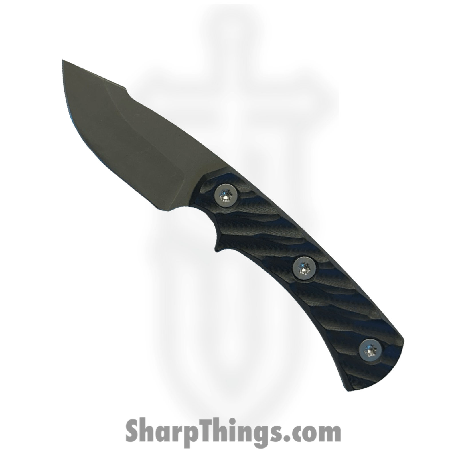 Half Face Blades - HFBHARBKG111 - Beef Harpoon - Fixed Blade Knife - S45VN Acid Etched Harpoon - G10 - Black
