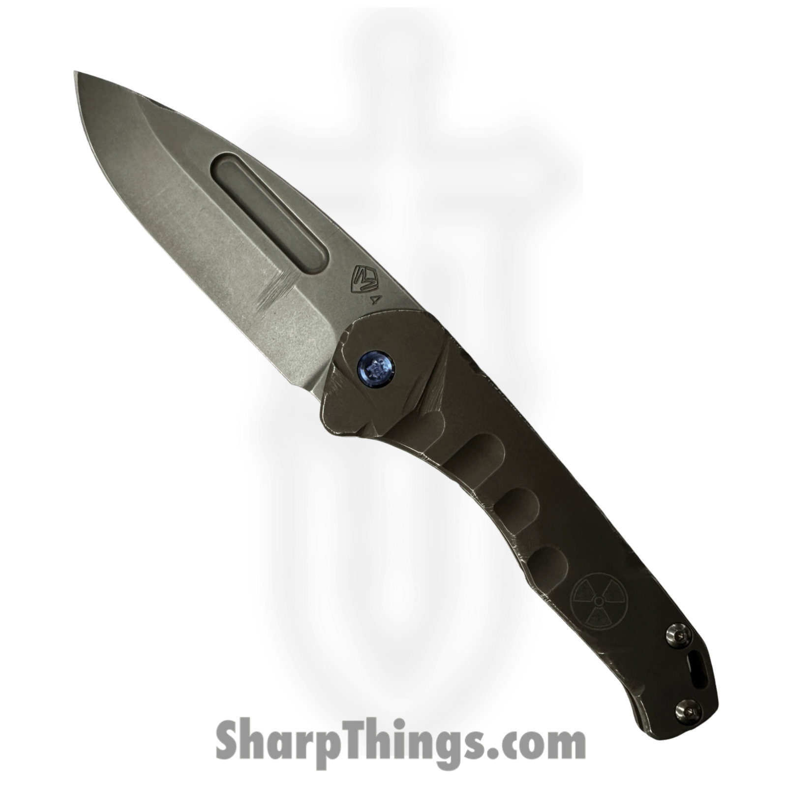 Medford Knife and Tool - MK2084TD-01TM-TFCP-Q4 - Prae Slim "Fallout" - Folding Knife - S45VN Natural Drop Point - Titanium - Gray