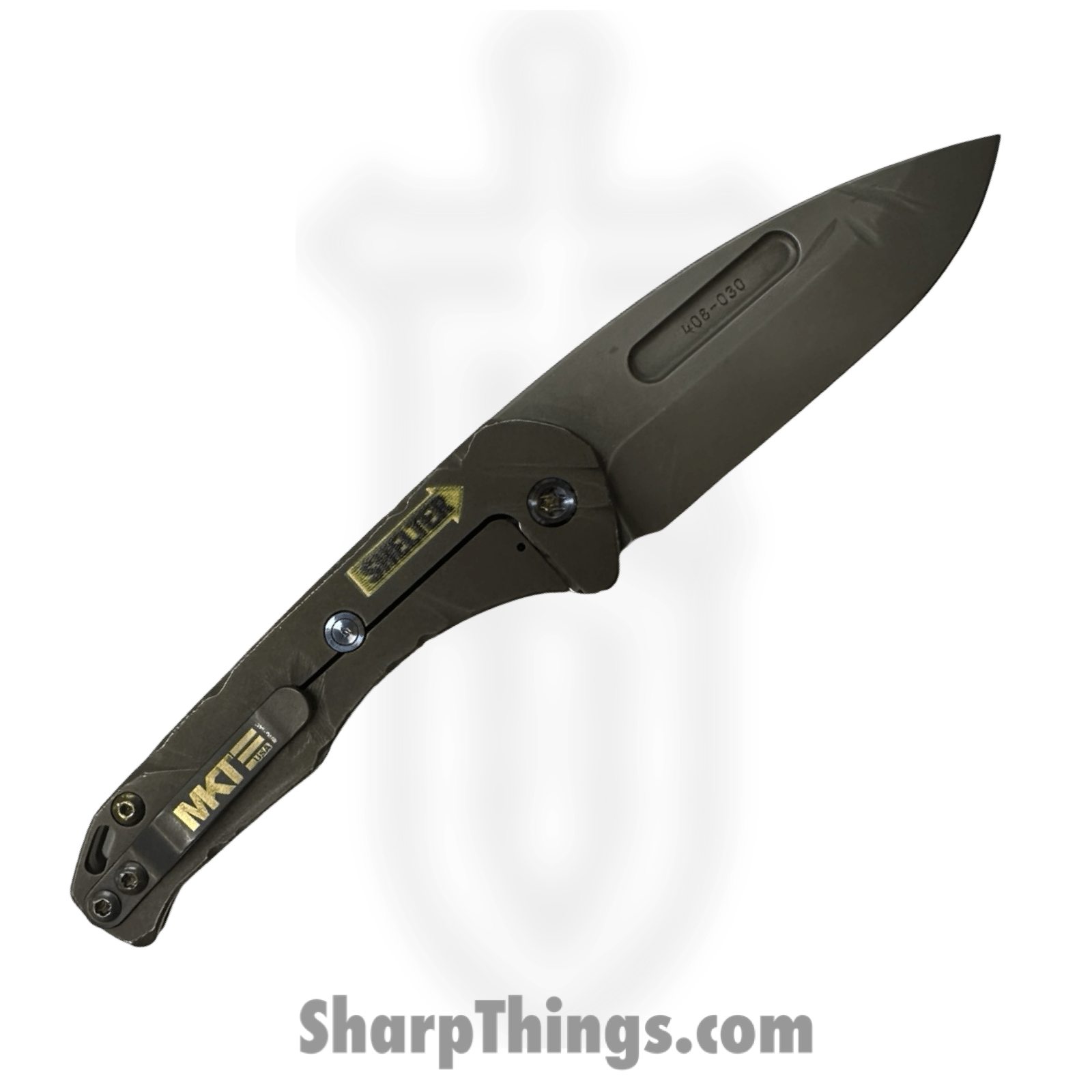 Medford Knife and Tool - MK2084TD-01TM-TFCP-Q4 - Prae Slim "Fallout" - Folding Knife - S45VN Natural Drop Point - Titanium - Gray - Image 2