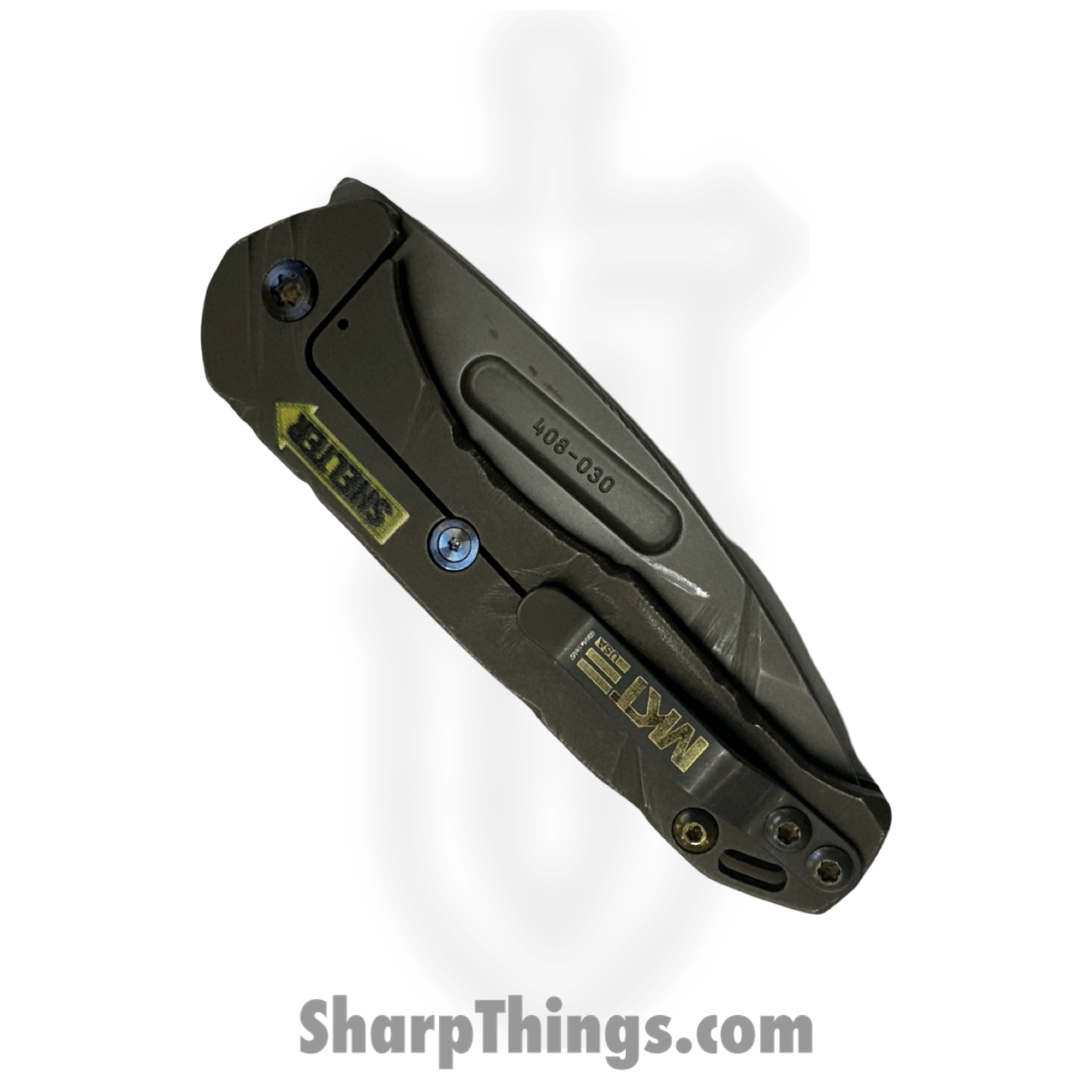 Medford Knife and Tool - MK2084TD-01TM-TFCP-Q4 - Prae Slim "Fallout" - Folding Knife - S45VN Natural Drop Point - Titanium - Gray - Image 6