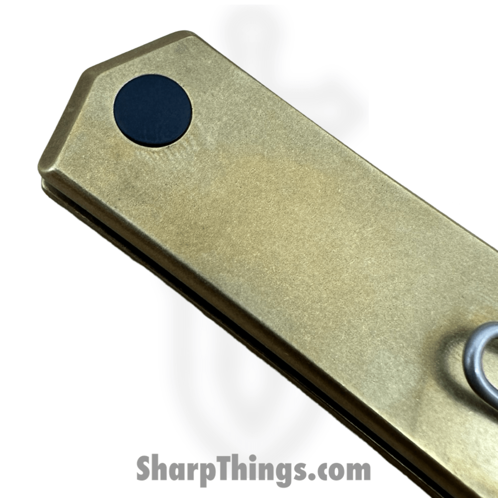 GiantMouse - CLYDE-BRASS - Ace Clyde - Folding Knife - ELMAX Satin Trailing Point - Brass - Natural - Image 3