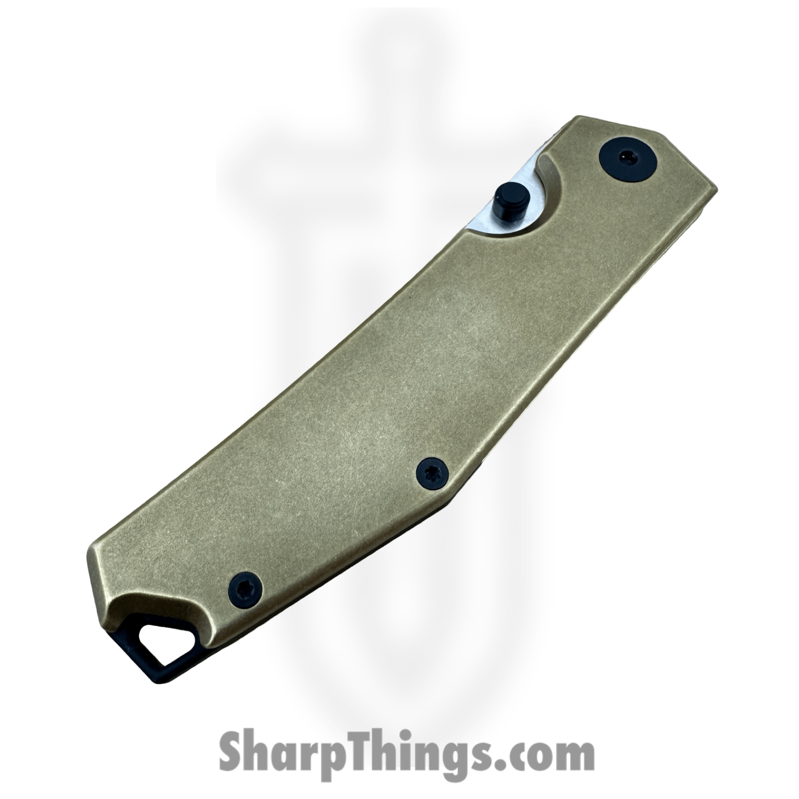 GiantMouse - CLYDE-BRASS - Ace Clyde - Folding Knife - ELMAX Satin Trailing Point - Brass - Natural - Image 4