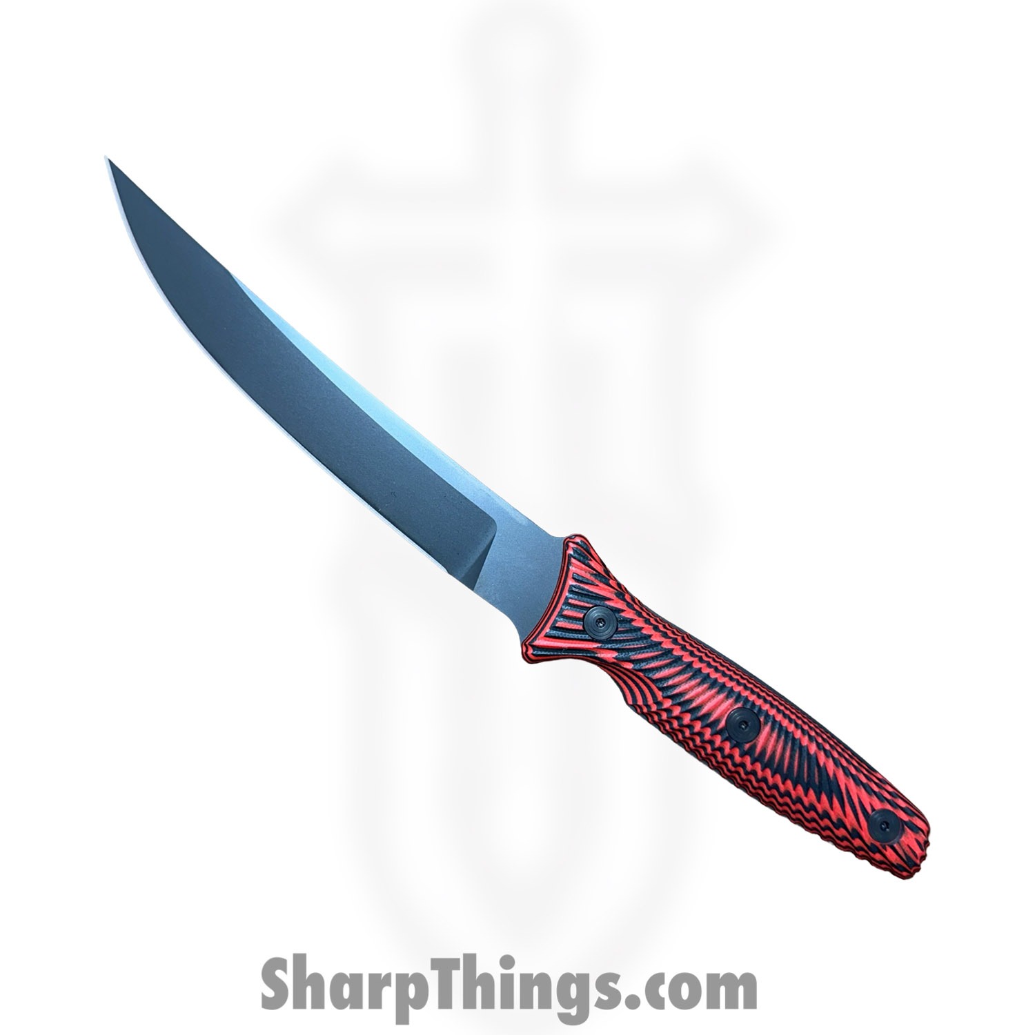 Spartan Blades - SBBL4BKRD - RONIN TORII - Fixed Blade Knife - D2 Coated Trailing Point - G10 - Black Red