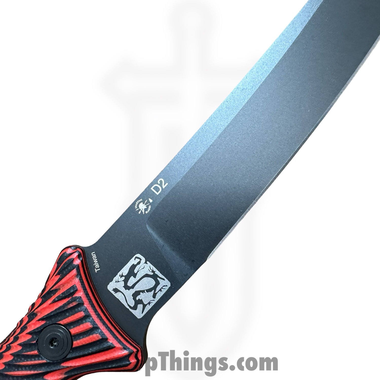 Spartan Blades - SBBL4BKRD - RONIN TORII - Fixed Blade Knife - D2 Coated Trailing Point - G10 - Black Red - Image 9