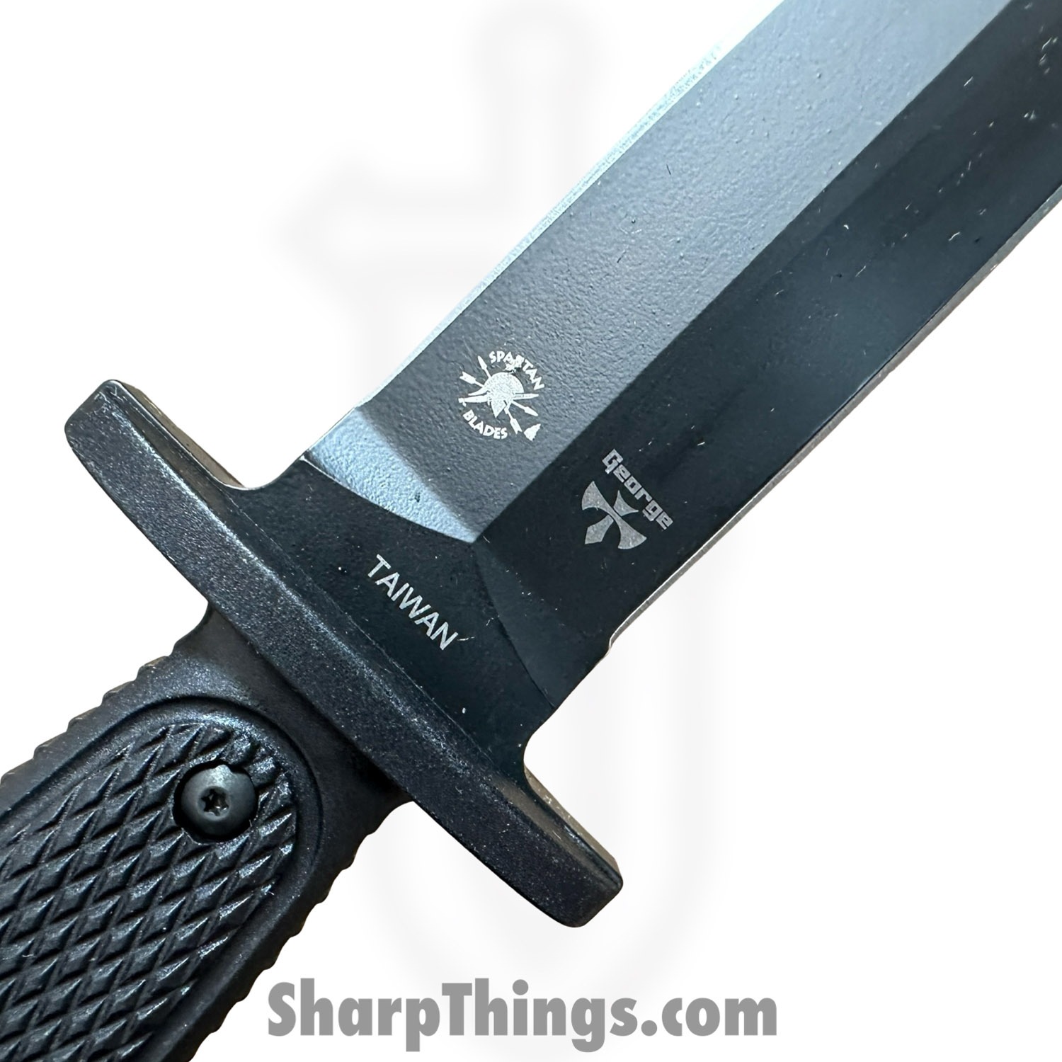 Spartan Blades - SBBL3BK - Spartan George Raider Dagger - Fixed Blade Knife - SK5 HC Coated Dagger - Injection Molded - Black - Image 10