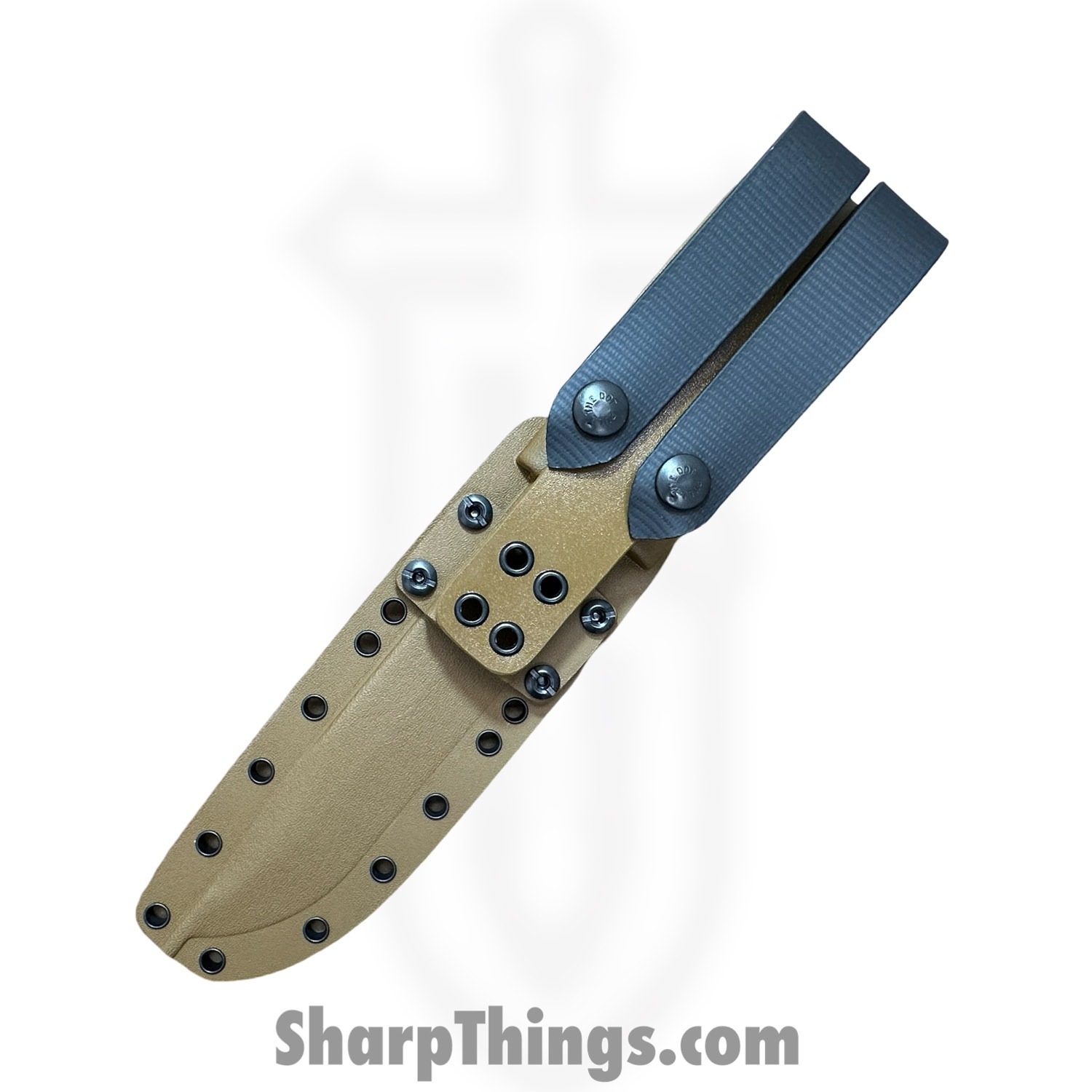 Spartan Blades - SB54BKBKKYTN - Spartan Ka-Bar Kydex - Fixed Blade Knife - CPM MagnaCut Coated Clip Point - Kraton G - Black Tan - Image 4