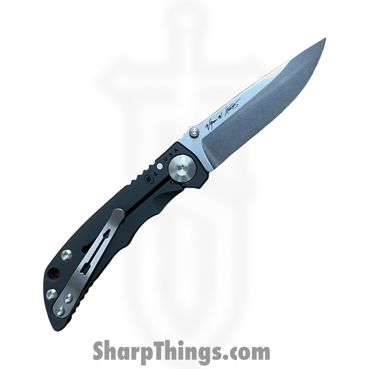 Spartan Blades - SF10CUSPVD - Harsey Folder 3.25 - Folding Knife - CPM S45VN Stonewash Drop Point - Titanium - Black - Image 2