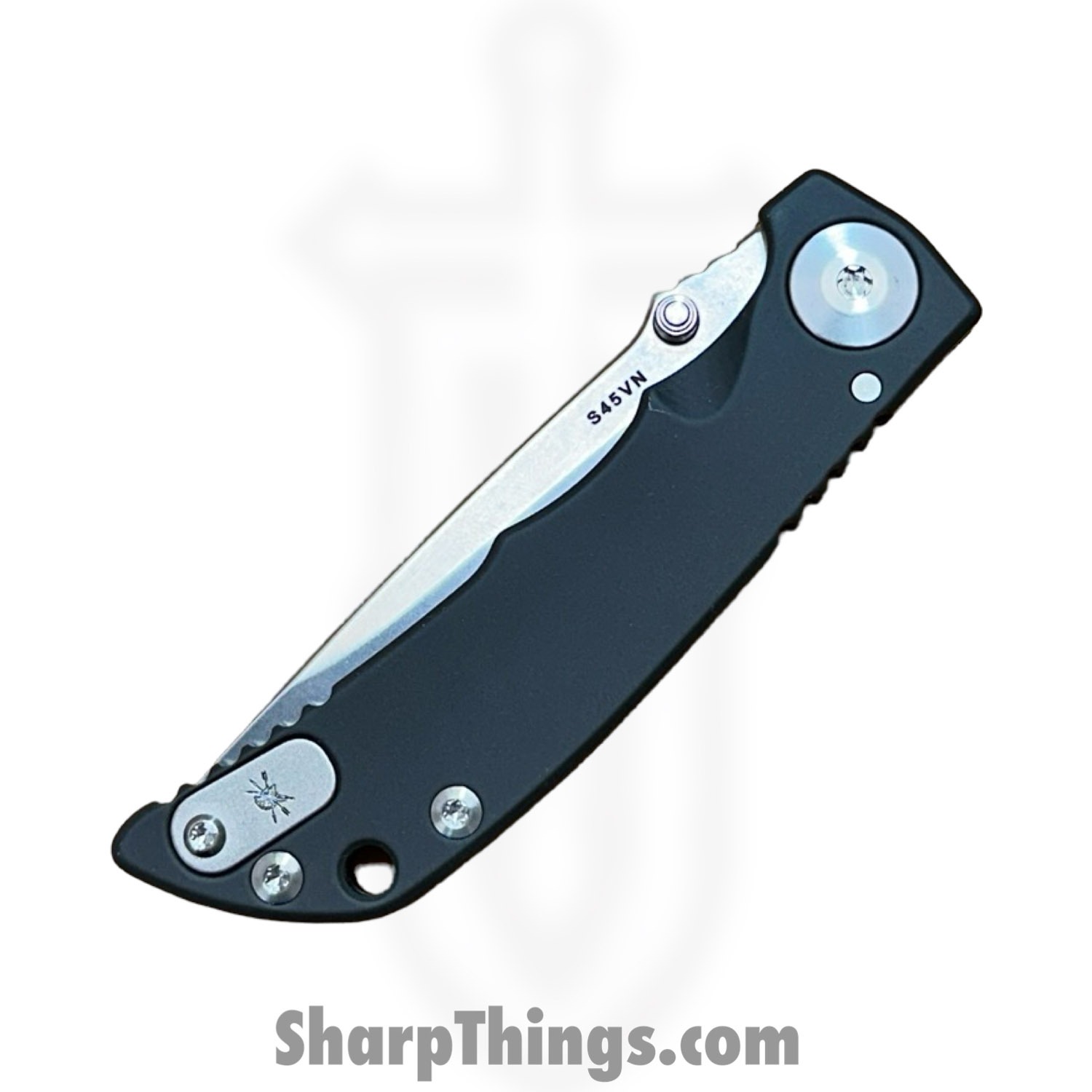 Spartan Blades - SF10CUSPVD - Harsey Folder 3.25 - Folding Knife - CPM S45VN Stonewash Drop Point - Titanium - Black - Image 3
