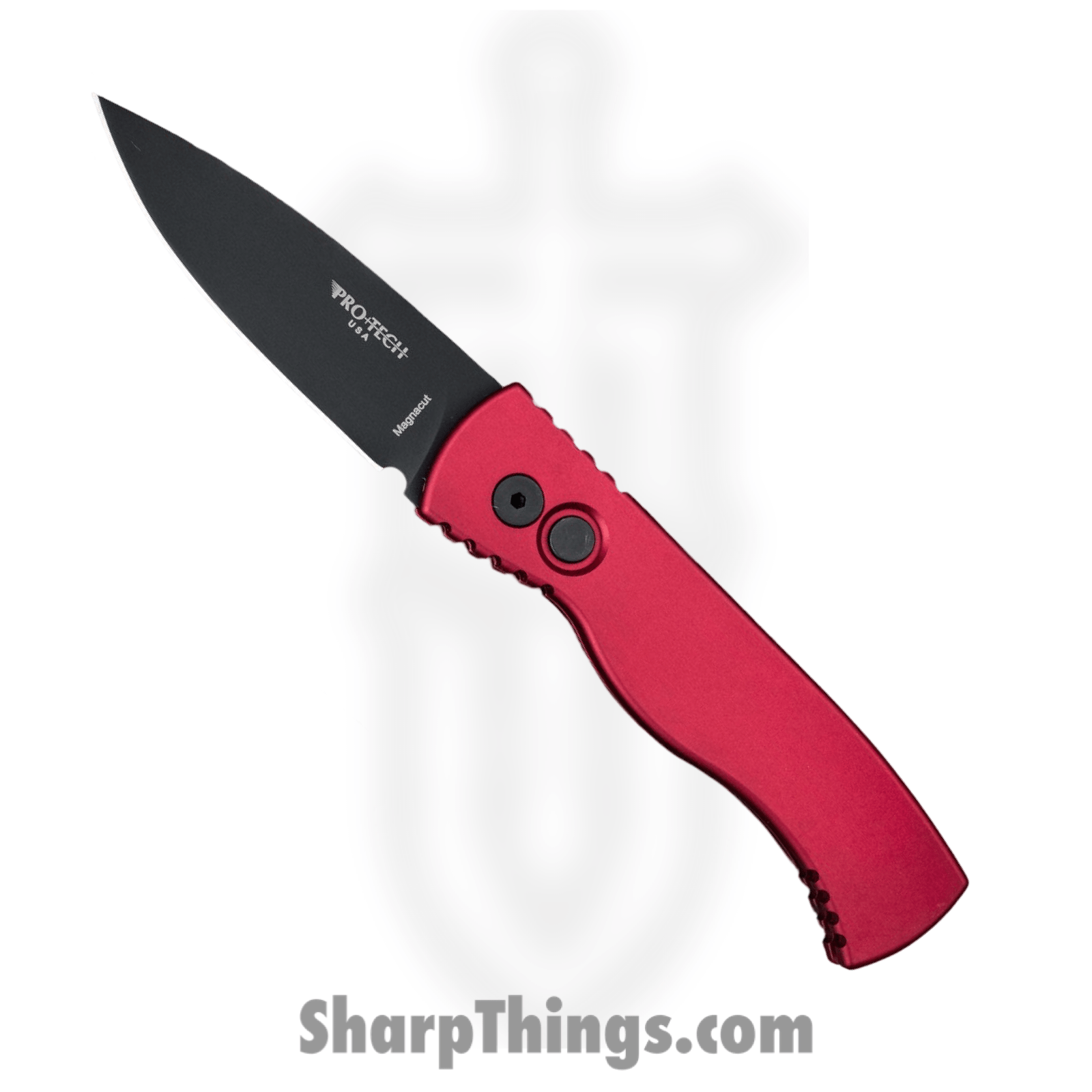 ProTech - T203-Red - Tactical Response 2 - Automatic Knife - CPM MagnaCut Coated Drop Point - Aluminum - Red