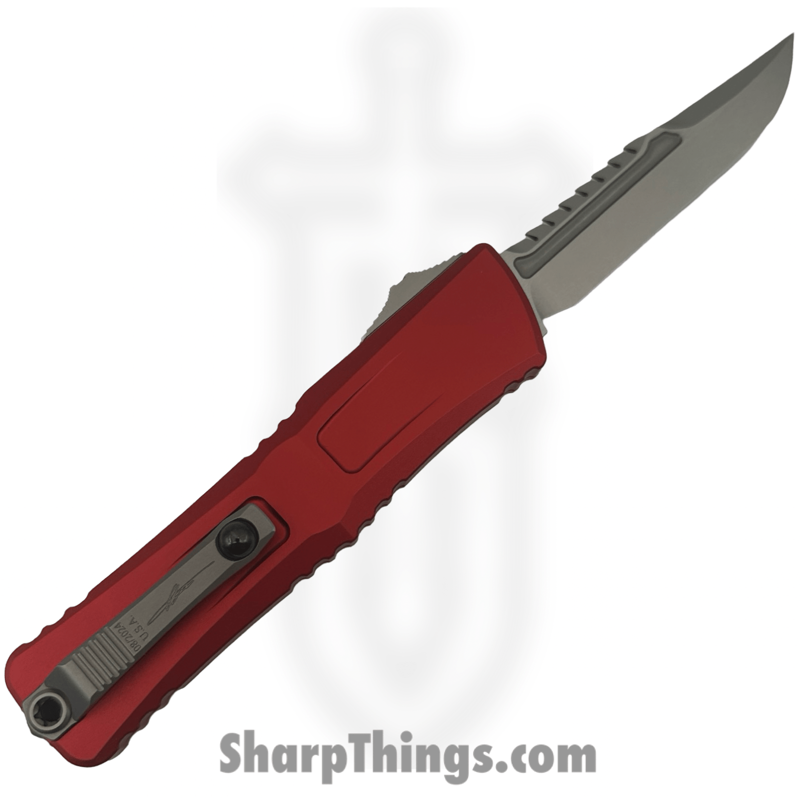 Microtech - 1217-10RDS - Combat Troodon Interceptor Gen III Sig Series - OTF Auto - M390MK Stonewash Standard - 6061-T6 - Red - Image 2