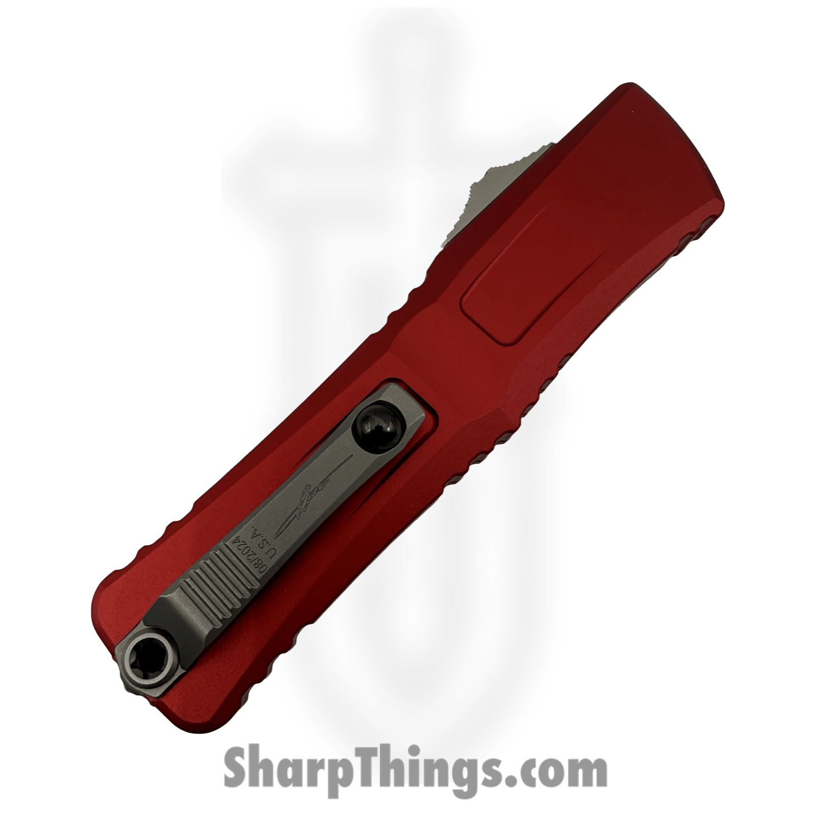 Microtech - 1217-10RDS - Combat Troodon Interceptor Gen III Sig Series - OTF Auto - M390MK Stonewash Standard - 6061-T6 - Red - Image 3