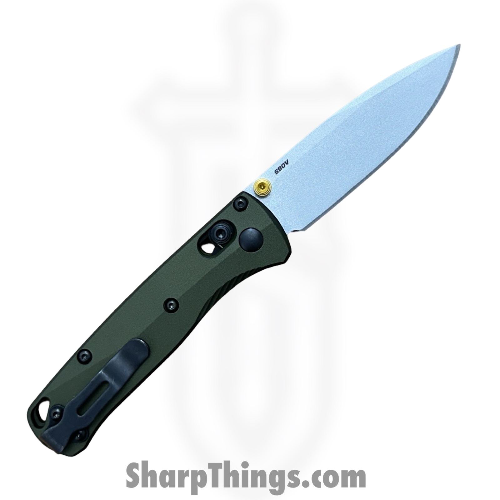 Benchmade - 533SL-10 - Seasonal Mini Bugout - Folding Knife - CPM S90V Coated Drop Point - Aluminum - Woodland Green - Image 2
