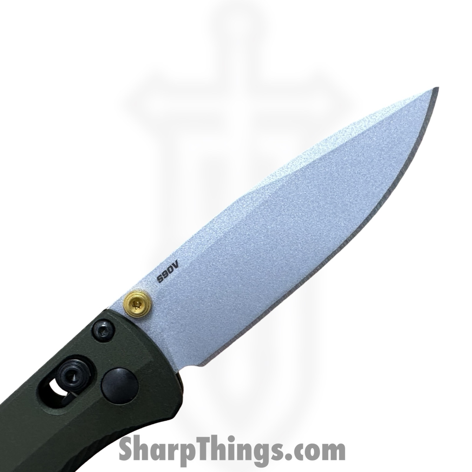 Benchmade - 533SL-10 - Seasonal Mini Bugout - Folding Knife - CPM S90V Coated Drop Point - Aluminum - Woodland Green - Image 10