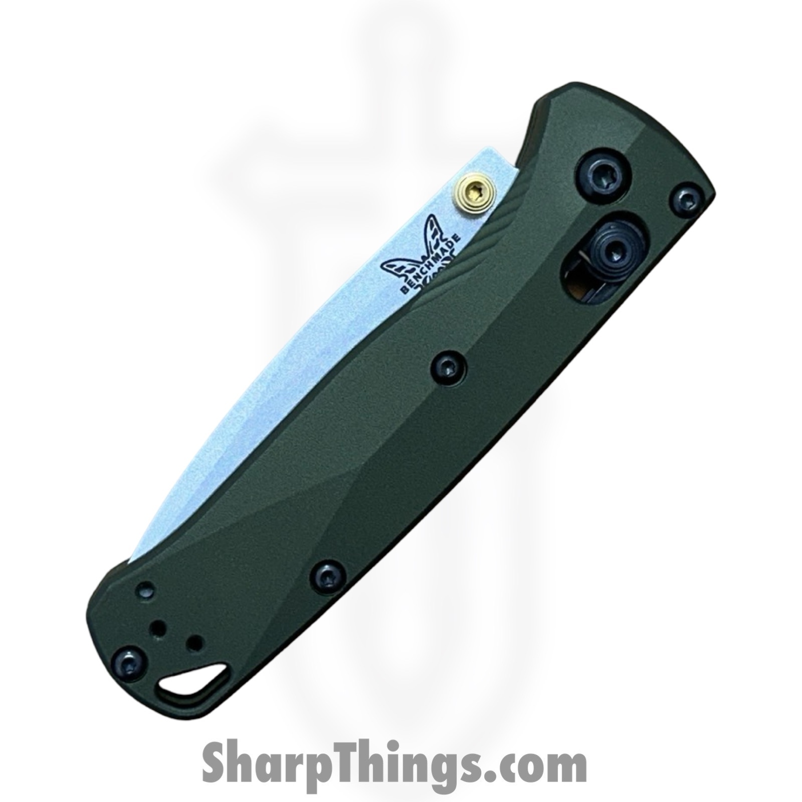 Benchmade - 533SL-10 - Seasonal Mini Bugout - Folding Knife - CPM S90V Coated Drop Point - Aluminum - Woodland Green - Image 6