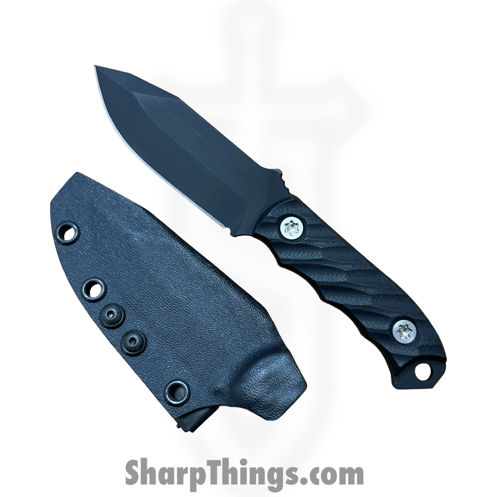 Half Face Blades - HFBDISCBG10BK - Disaster Cub - Fixed Blade Knife - S45VN Armor Black Cerakote Spear Point - G10 - Black - Image 7