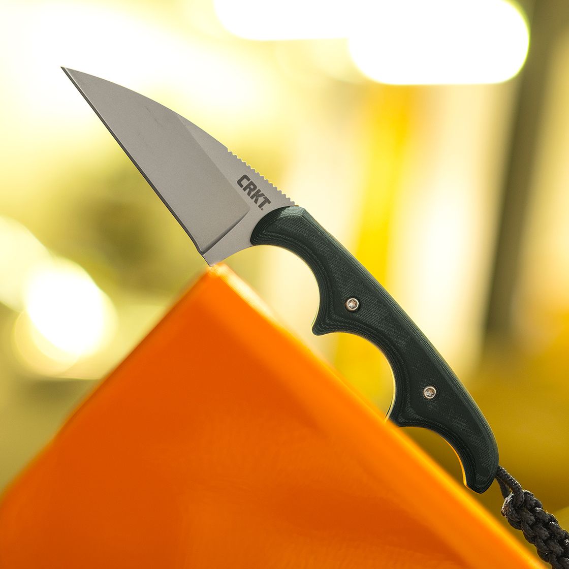 CRKT - 2385 - Folts Minimalist - Fixed Blade Knife - 5Cr15MoV Bead Blast Wharncliffe - Micarta - Green - Image 14