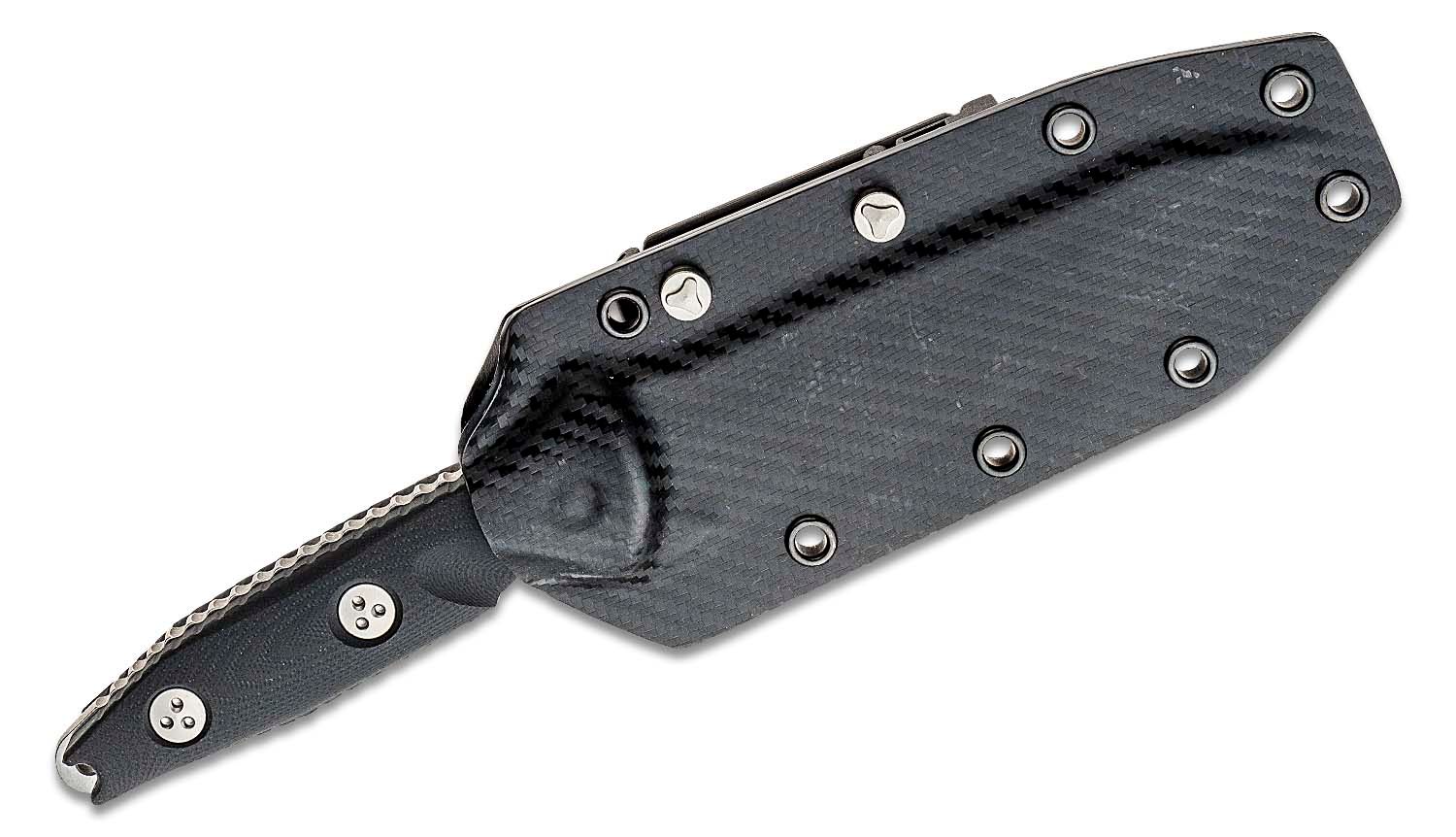 Microtech - 114-10 - Socom Alpha - Fixed Blade Knife - Elmax, M390, 204P Stonewash Tanto - G10 - Black - Image 14