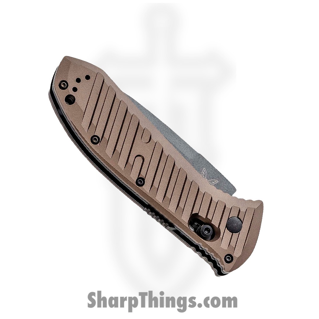 Benchmade - 5700SGY-1 - Auto Presidio II - Automatic Knife - CPM-M4 Coated Drop Point - 6061-T6 - Burnt Bronze - Image 12