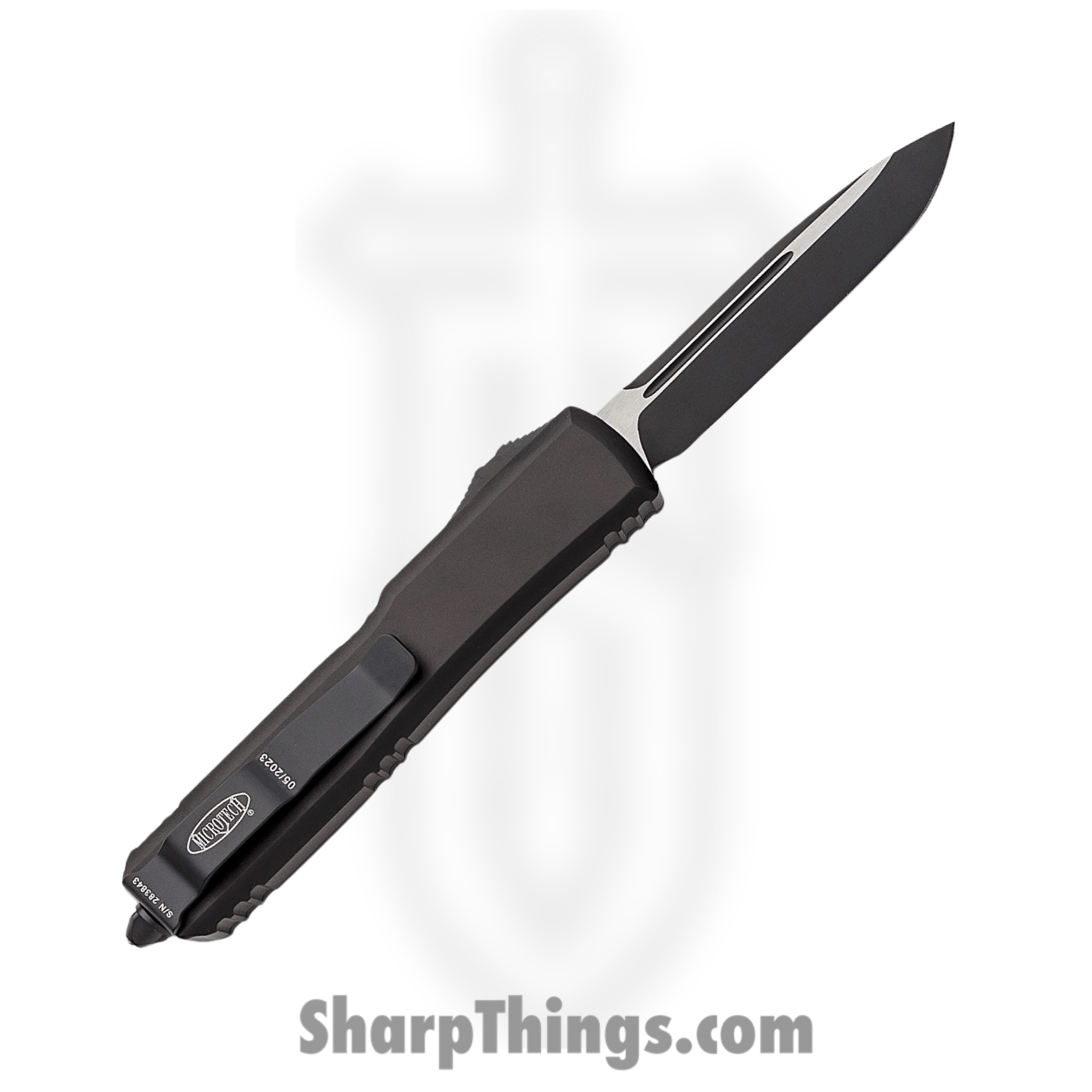 Microtech - 121-1T - Ultratech Tactical - OTF Auto - Drop Point - 6061-T6 Aluminum - Black - Image 7