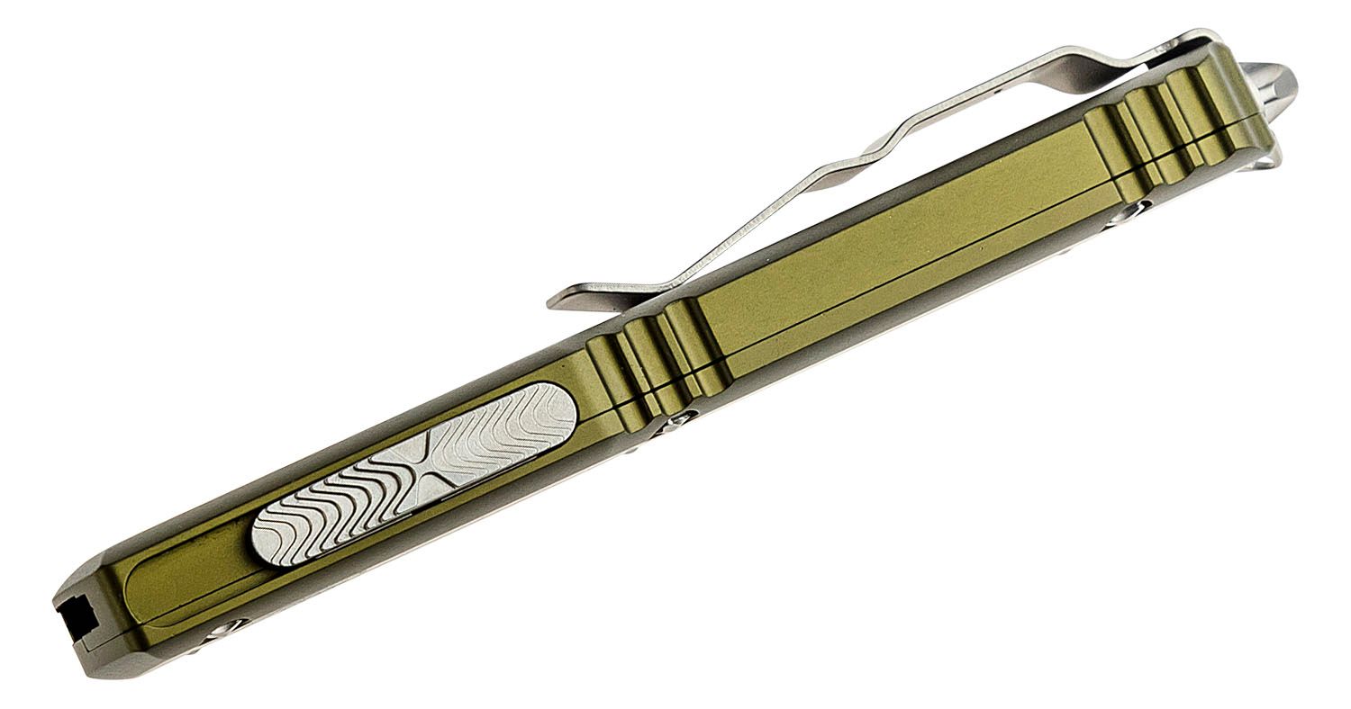 Microtech - 122-10OD - Ultratech - OTF Auto - Elmax, M390, 204P Stonewash Dagger - 6061-T6 Aluminum - OD Green - Image 14
